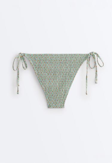 Smock tie medium-coverage bikini briefs — AQUA GREEN 8