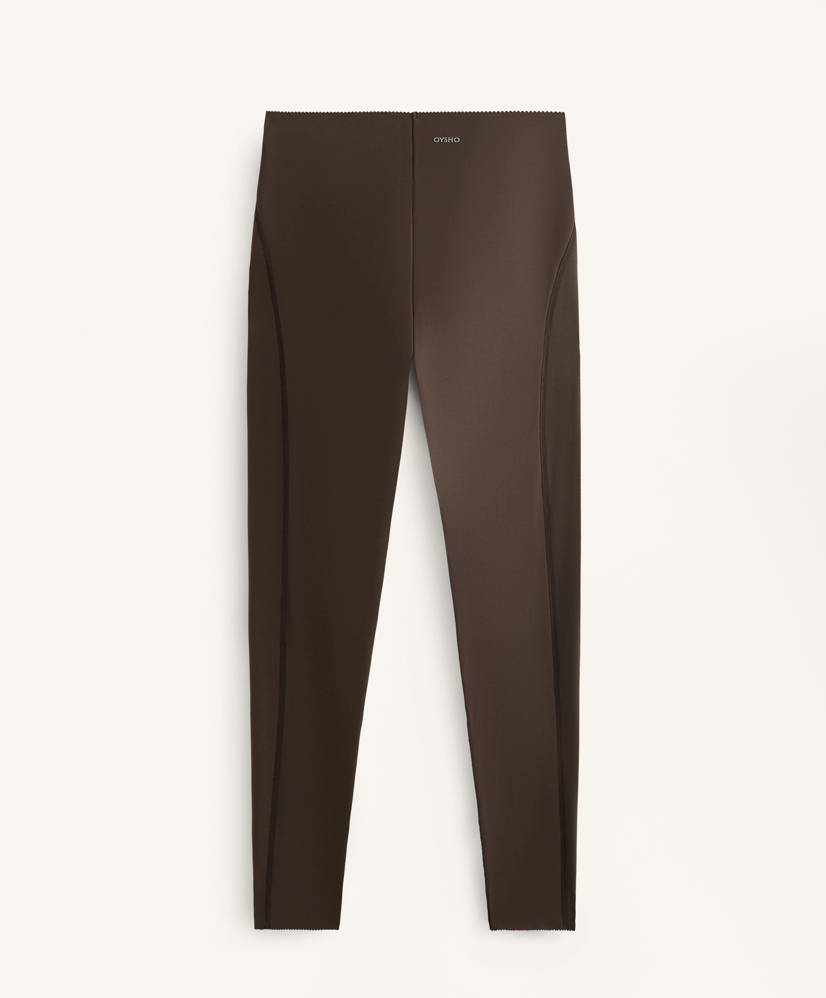 Compressive core control ankle-length leggings