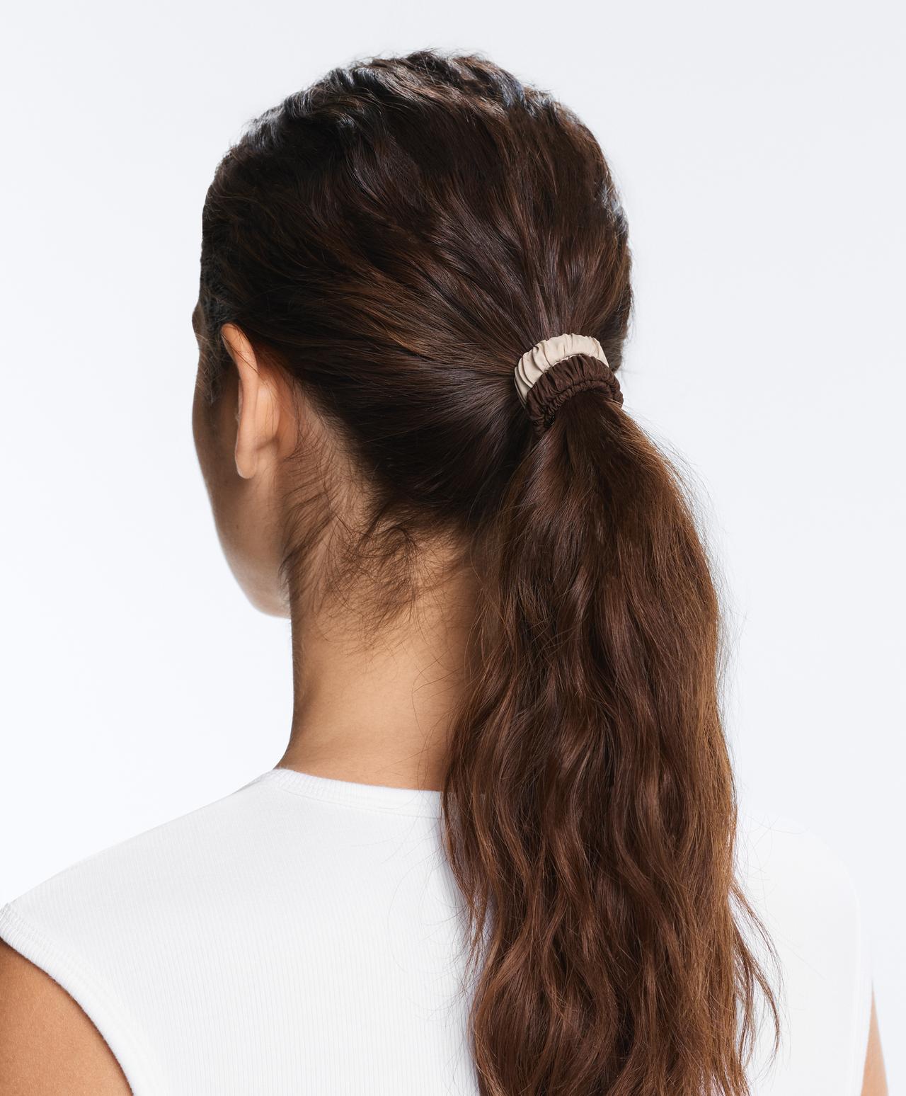 5 twist effect scrunchies — GRAPHITE