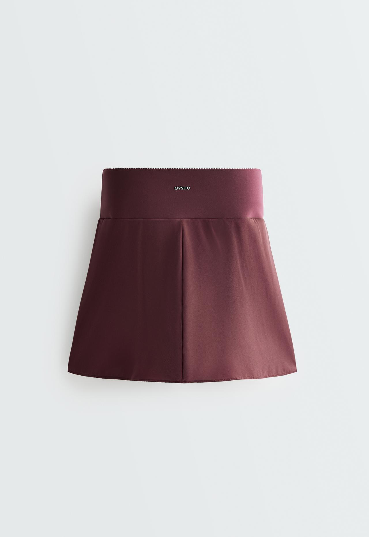 High rise Compressive skirt — BURGUNDY