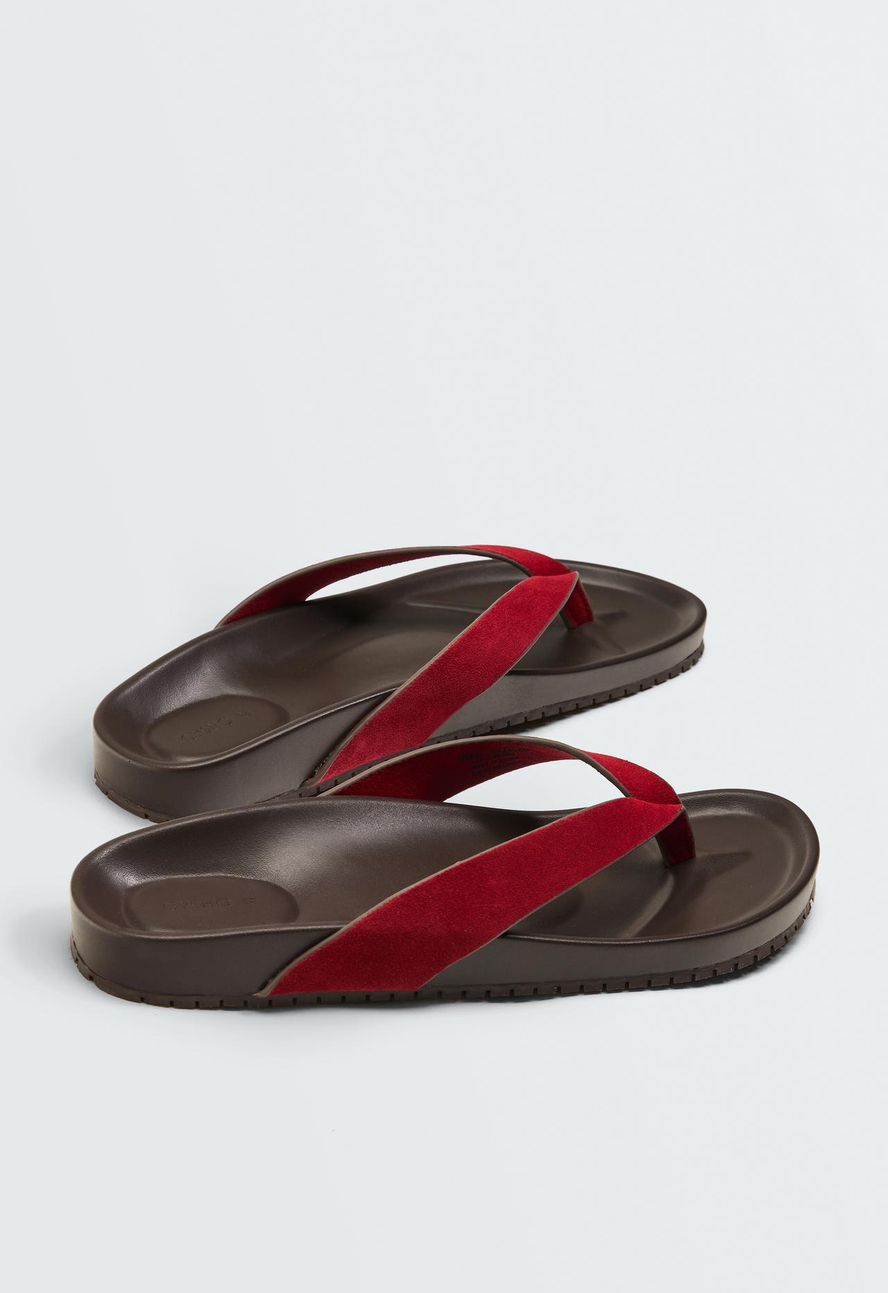 Leather sandals — RED