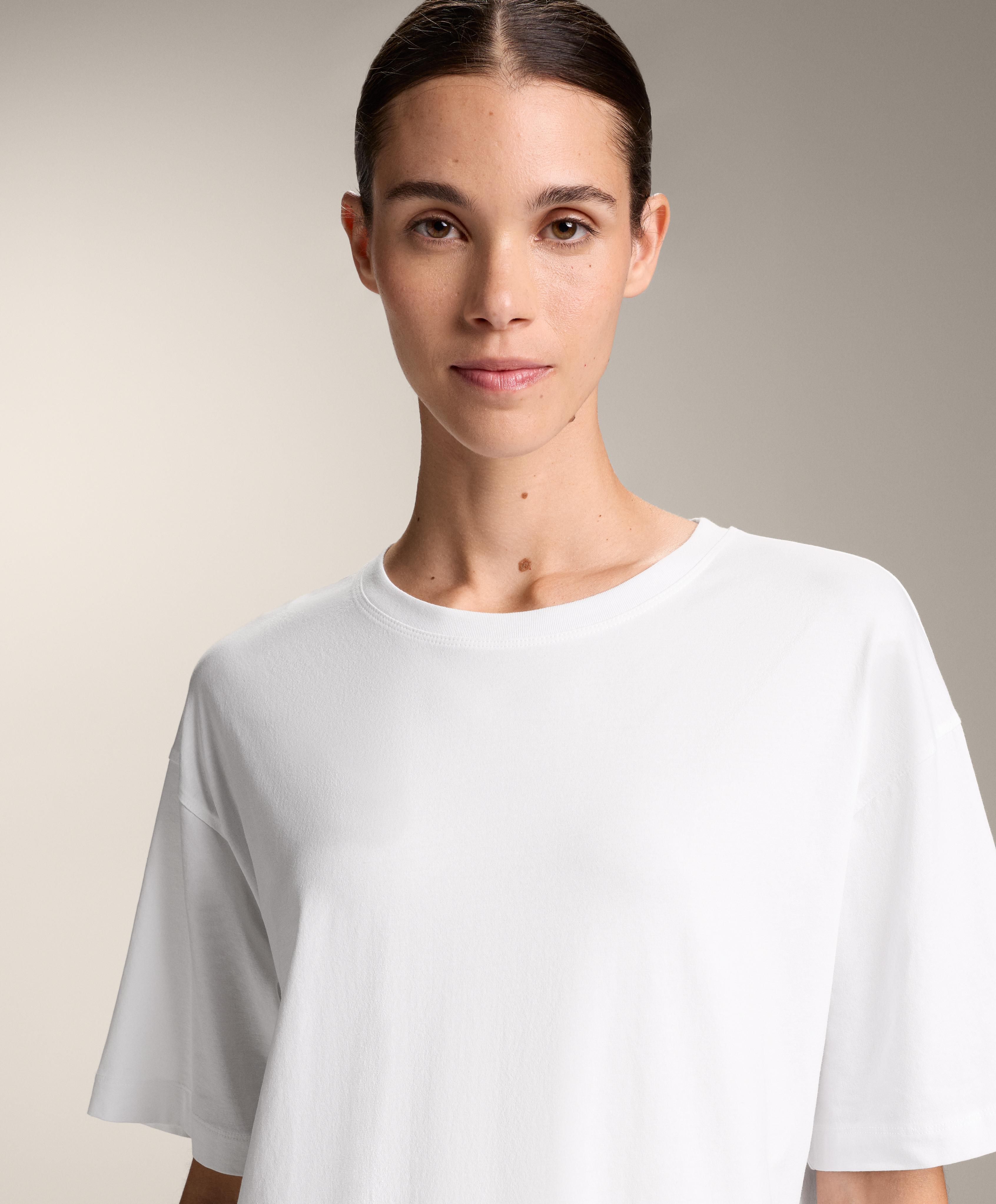 Short sleeve cotton blend T-shirt