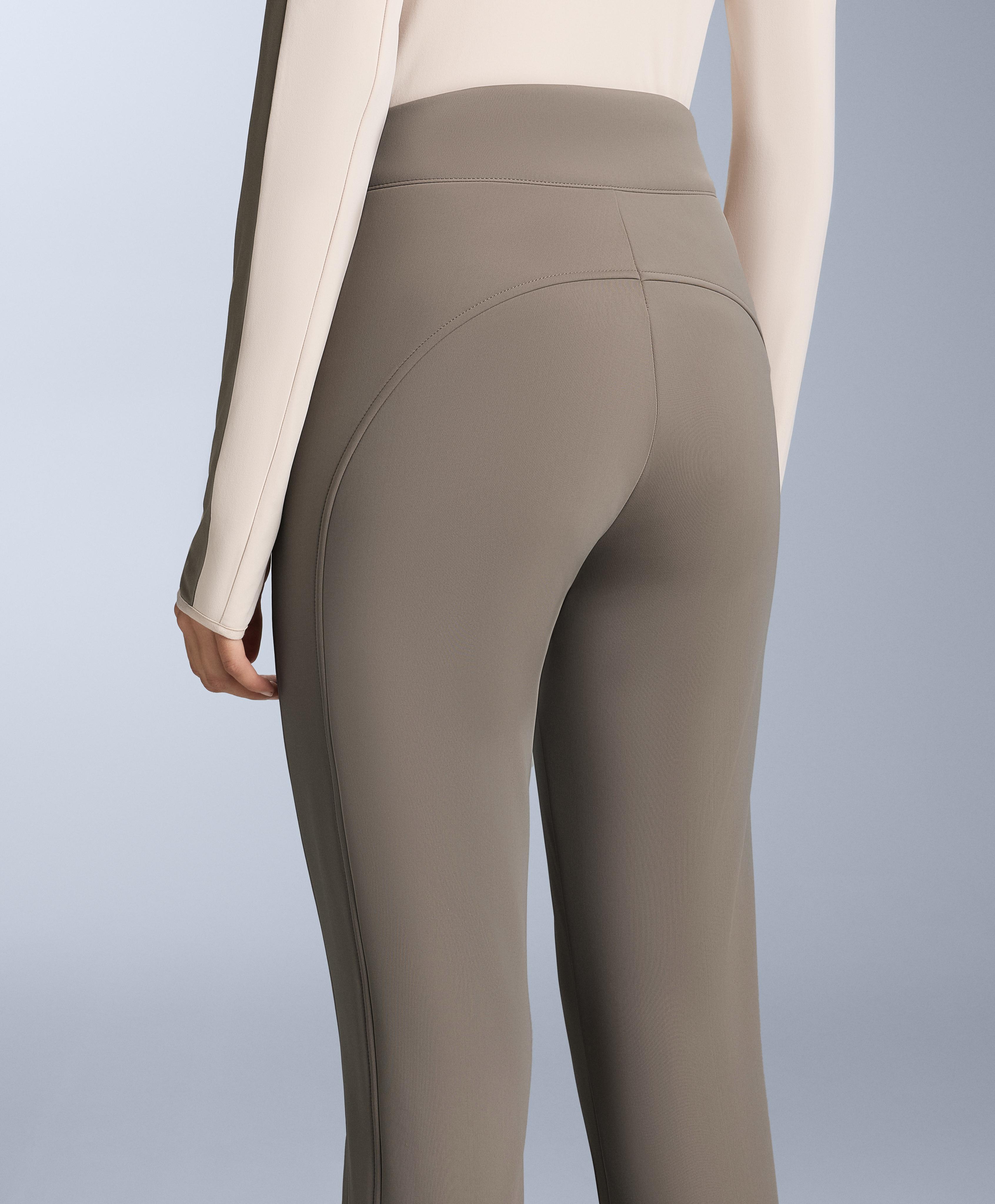 Water-resistant flare stretch SKI trousers — DARK TAUPE