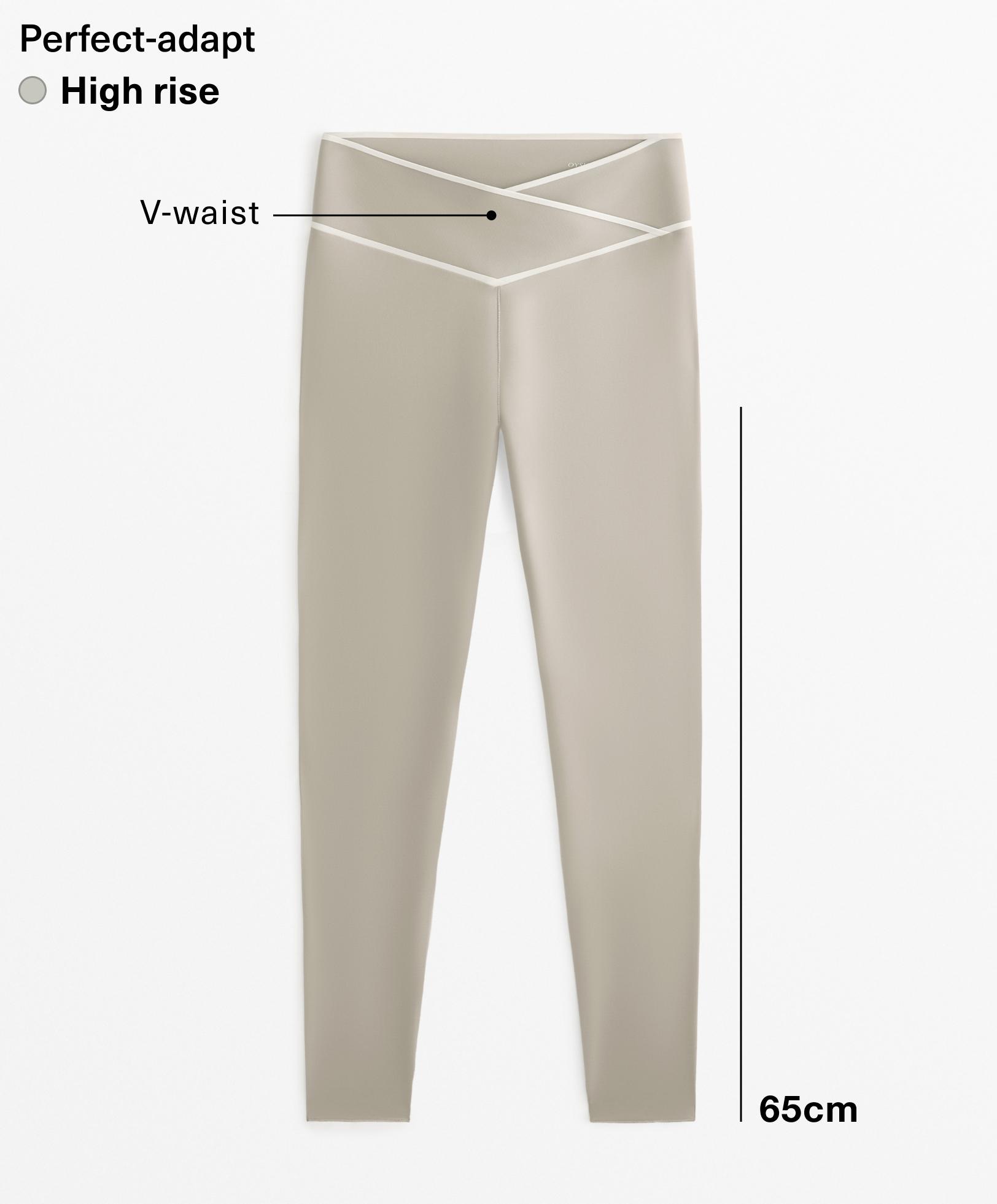 Perfect-adapt crossover V-cut waist 65cm ankle-length leggings