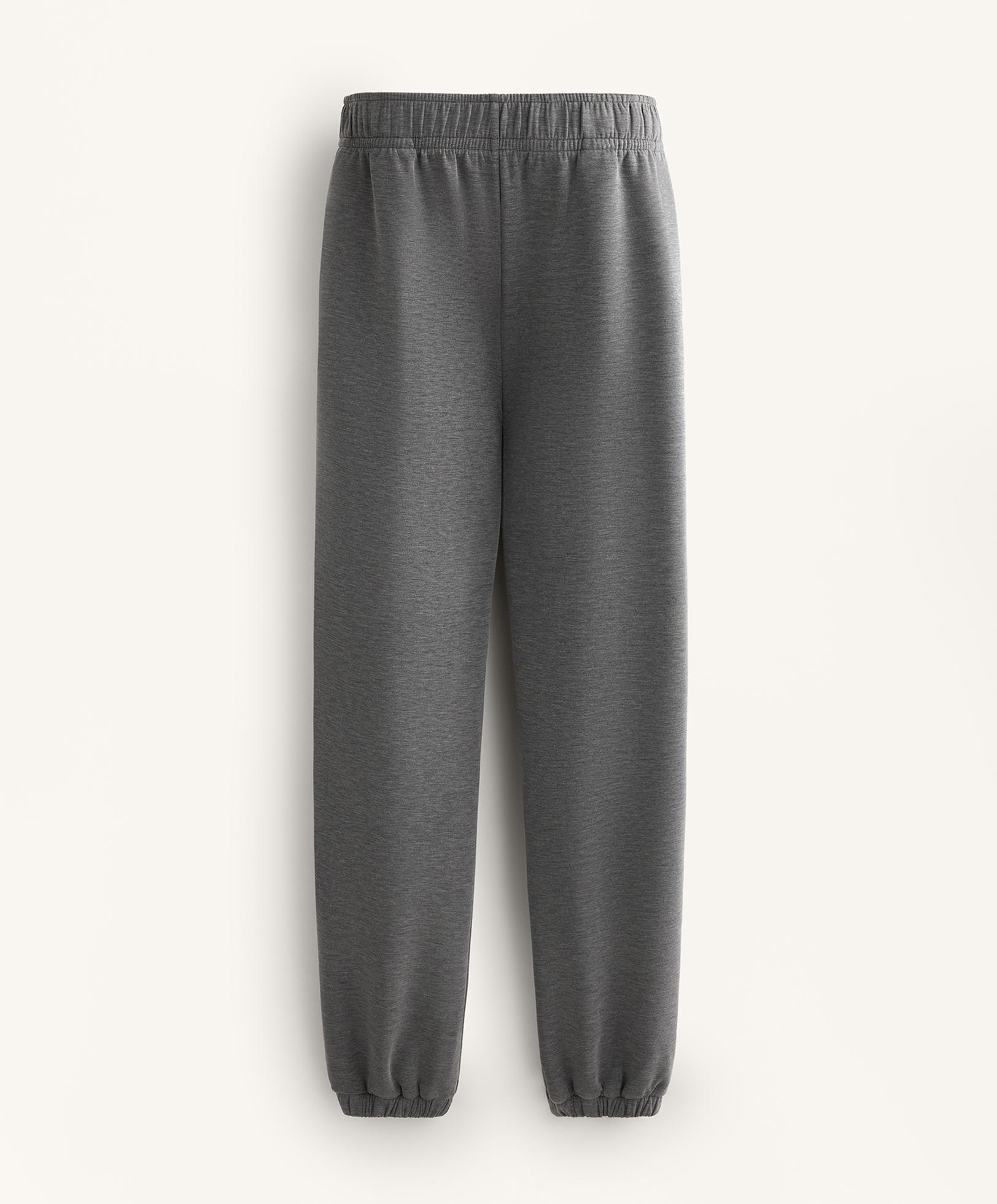 Brushed marl modal joggers — ASPHALT GREY