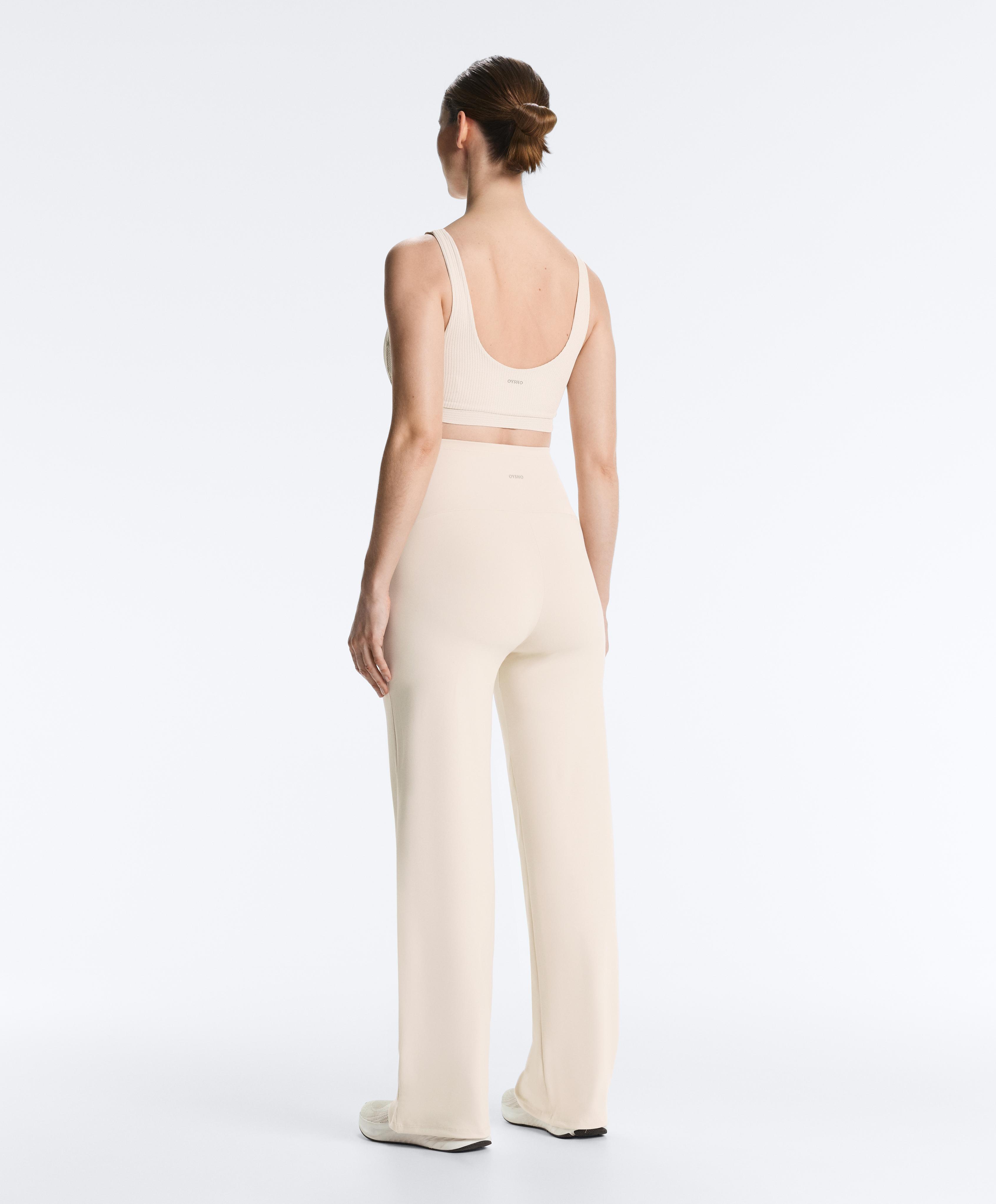 Comfortlux maternity straight-leg trousers — PALE BEIGE