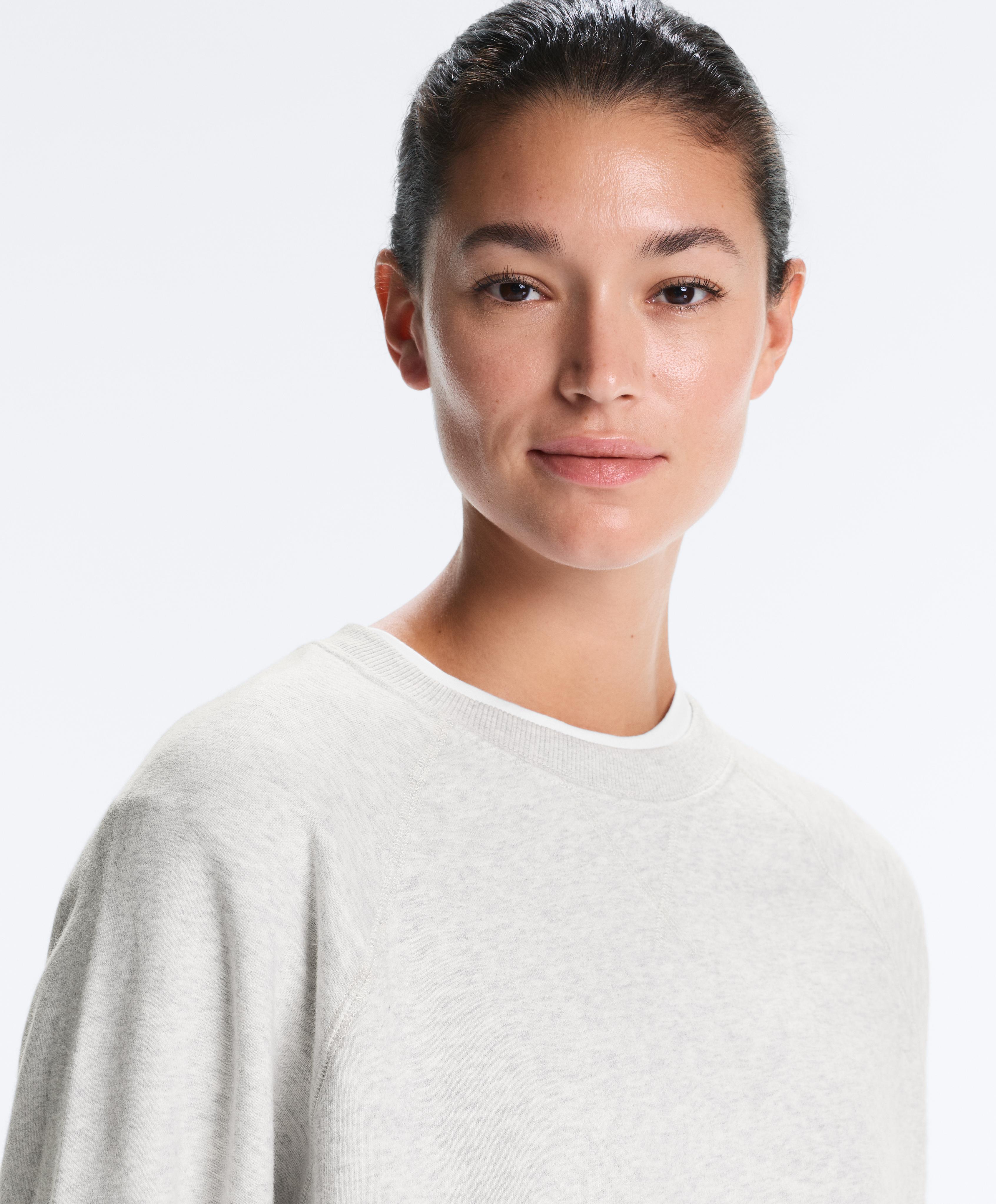 Sweatshirt Rundhals Melange-Fleece Sweatshirt Rundhals Melange-Fleece