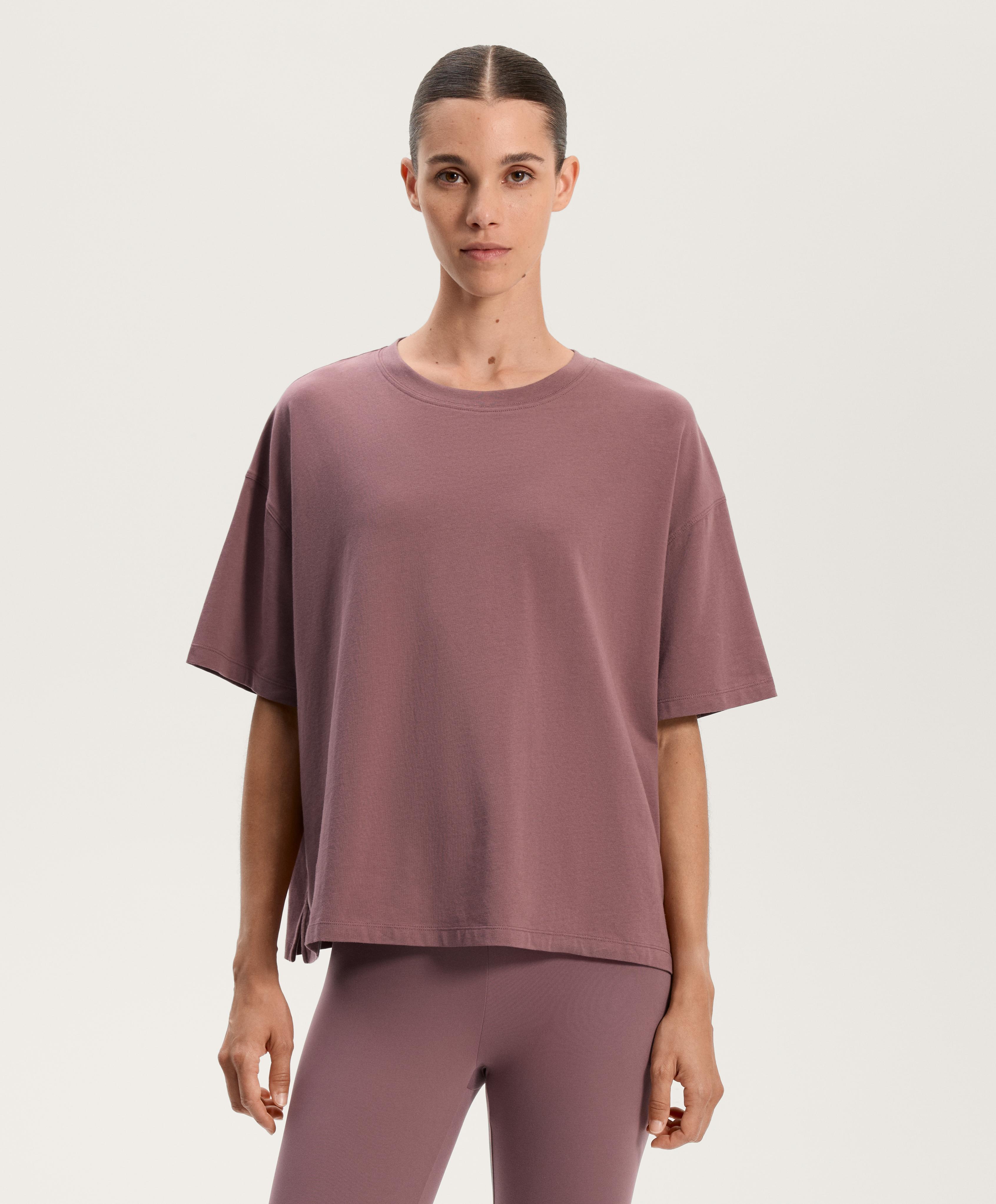 Boxy short-sleeved cotton blend T-shirt Boxy short-sleeved cotton blend T-shirt