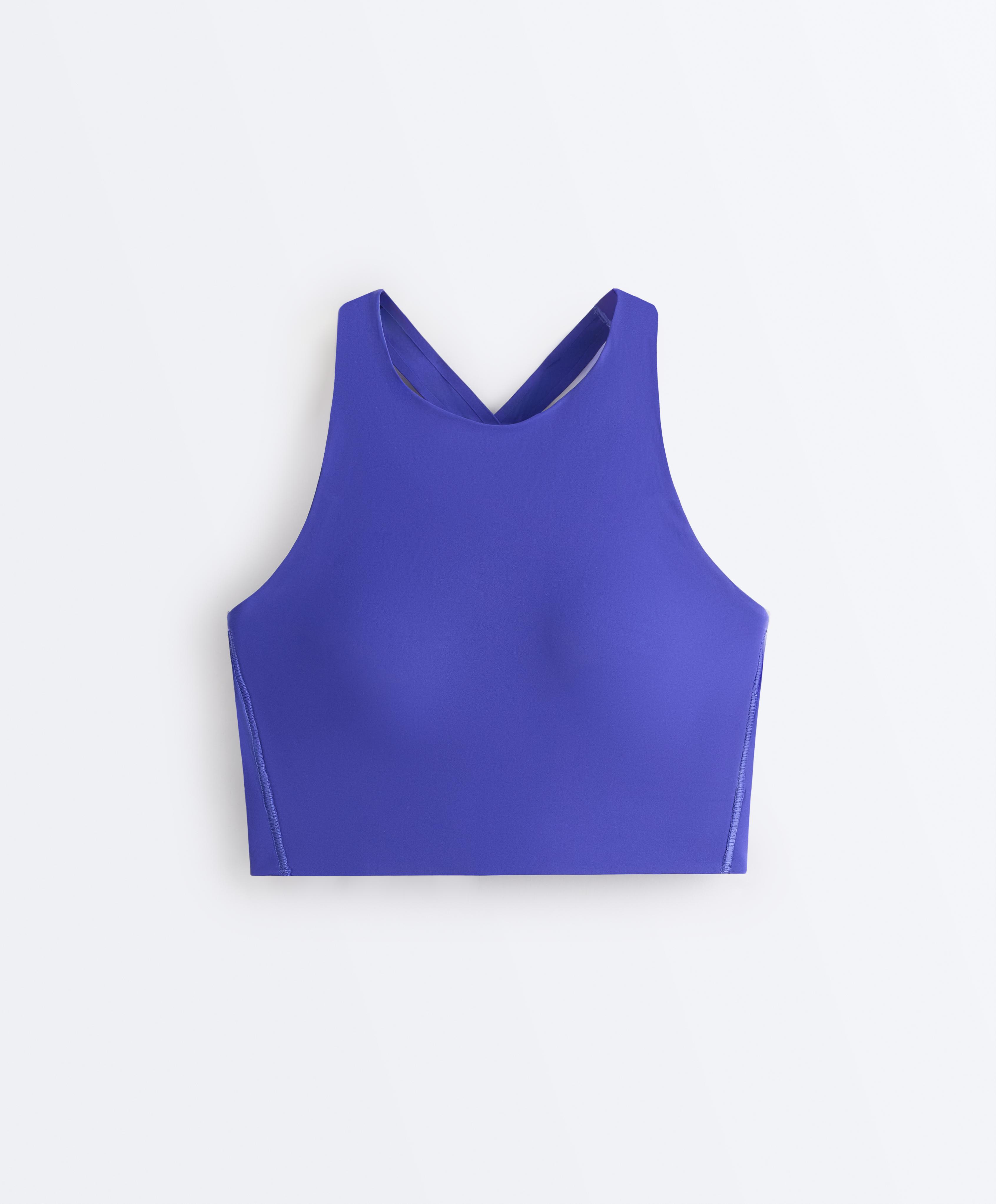 Light Touch crossover back tank top — KLEIN BLUE