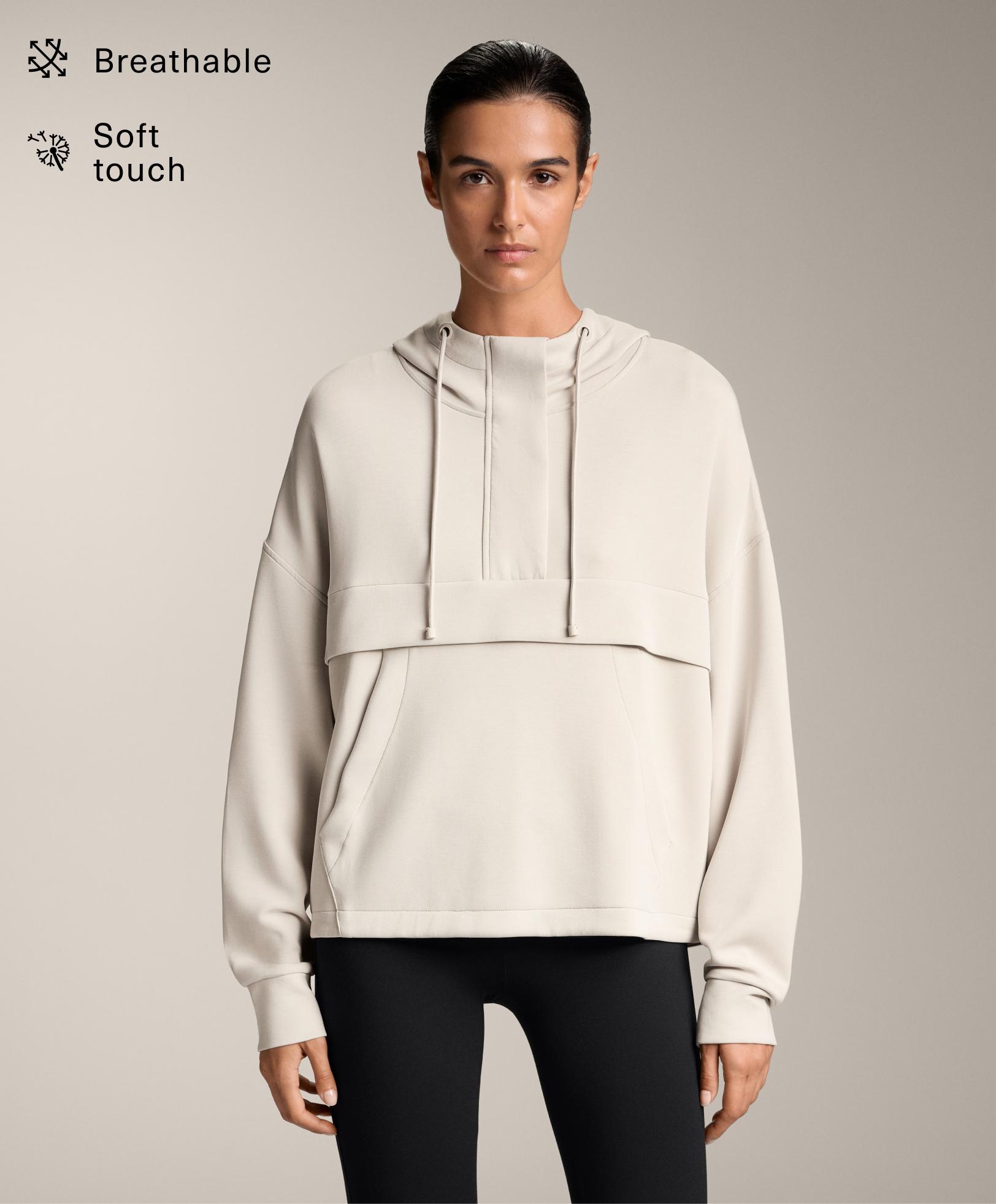 Soft-touch modal zip-up sweatshirt Soft-touch modal zip-up sweatshirt