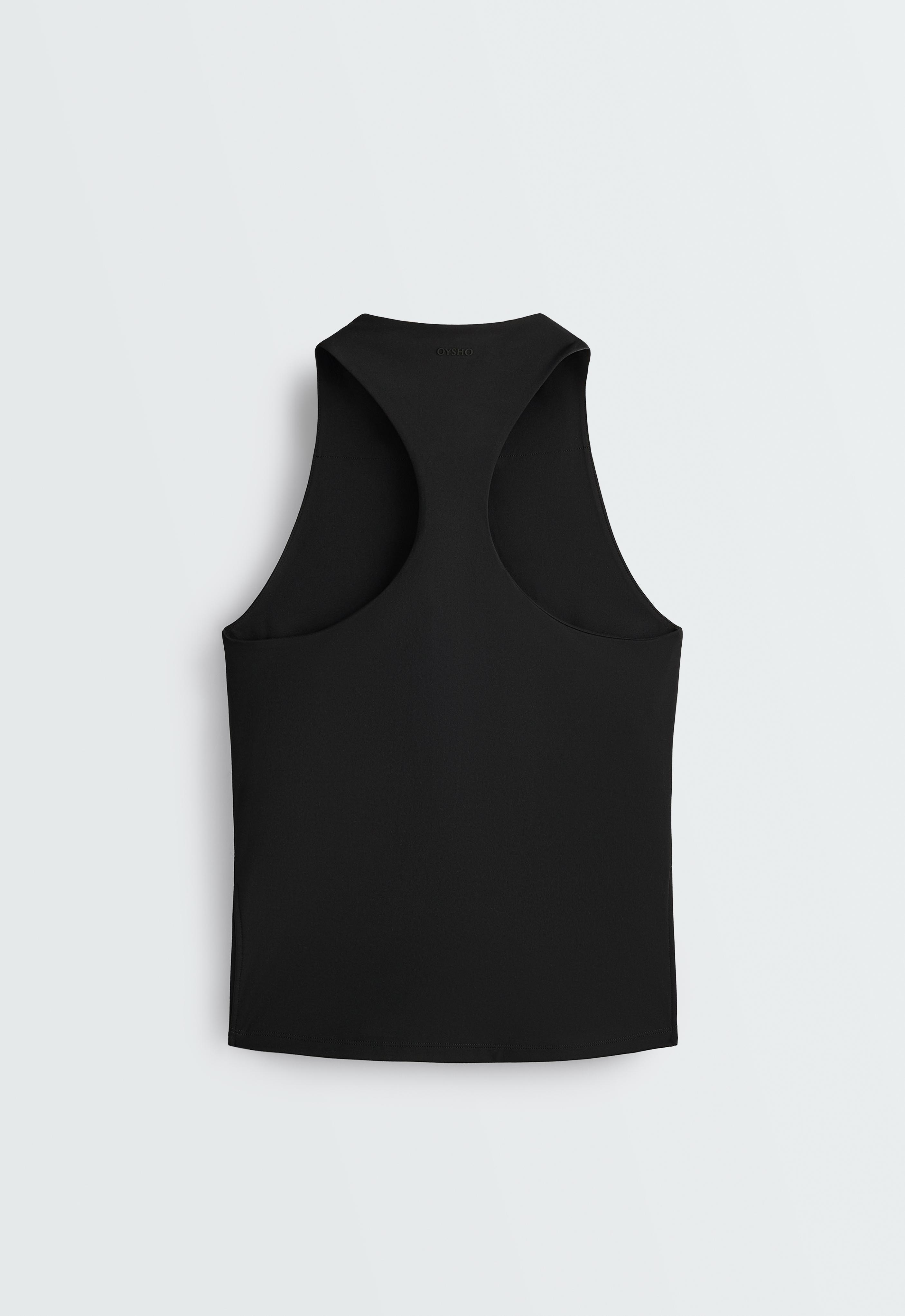 Long Comfortlux halter tank top — BLACK
