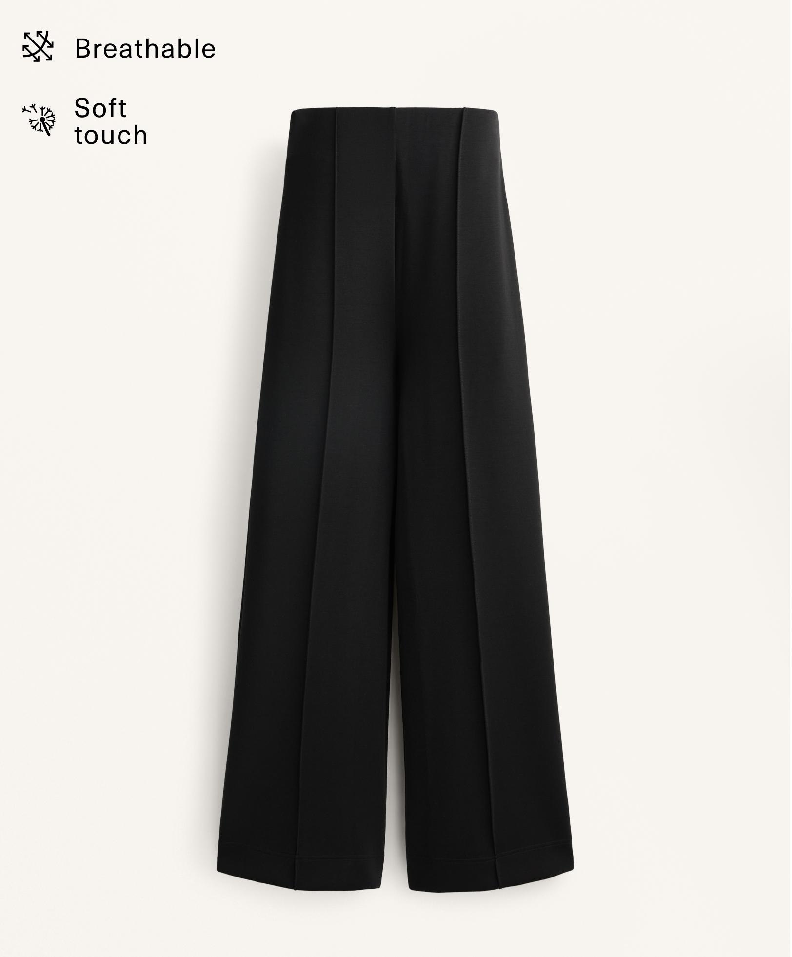Straight-leg trousers with modal and crease