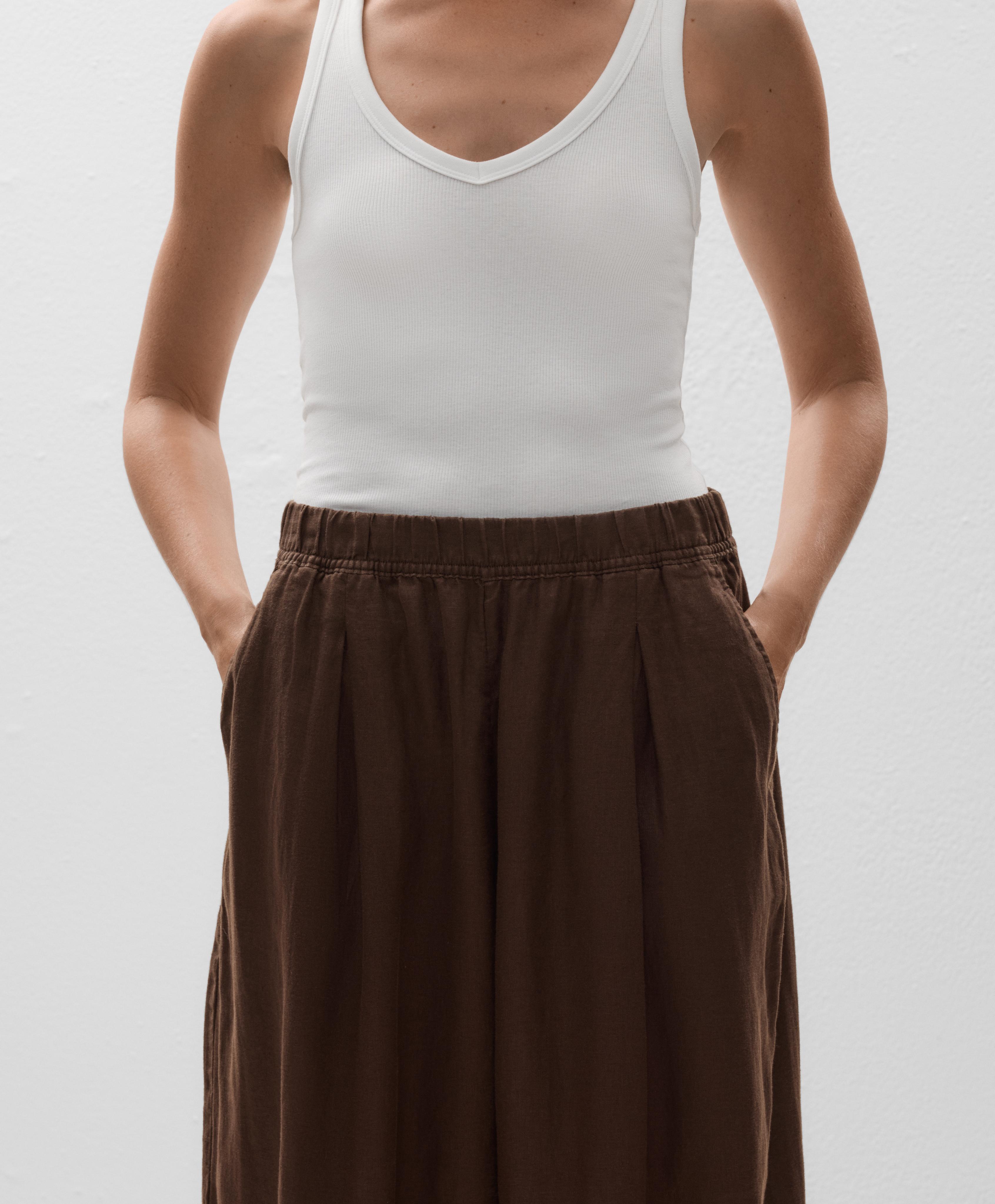 100% Linen Crop Balloon Trousers - Sale 100% Linen Crop Balloon Trousers - Sale