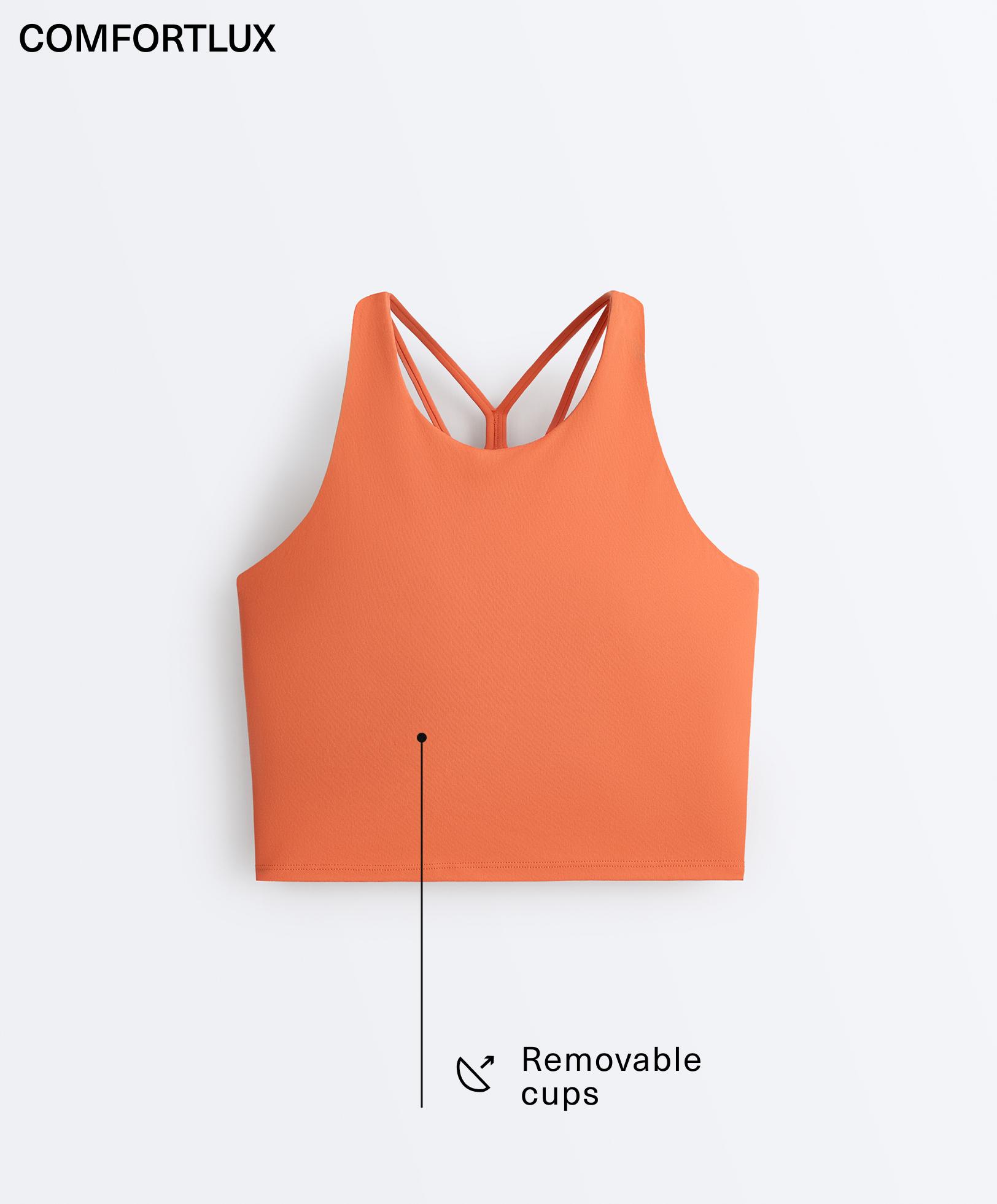 Comfortlux strap tank top with cups
