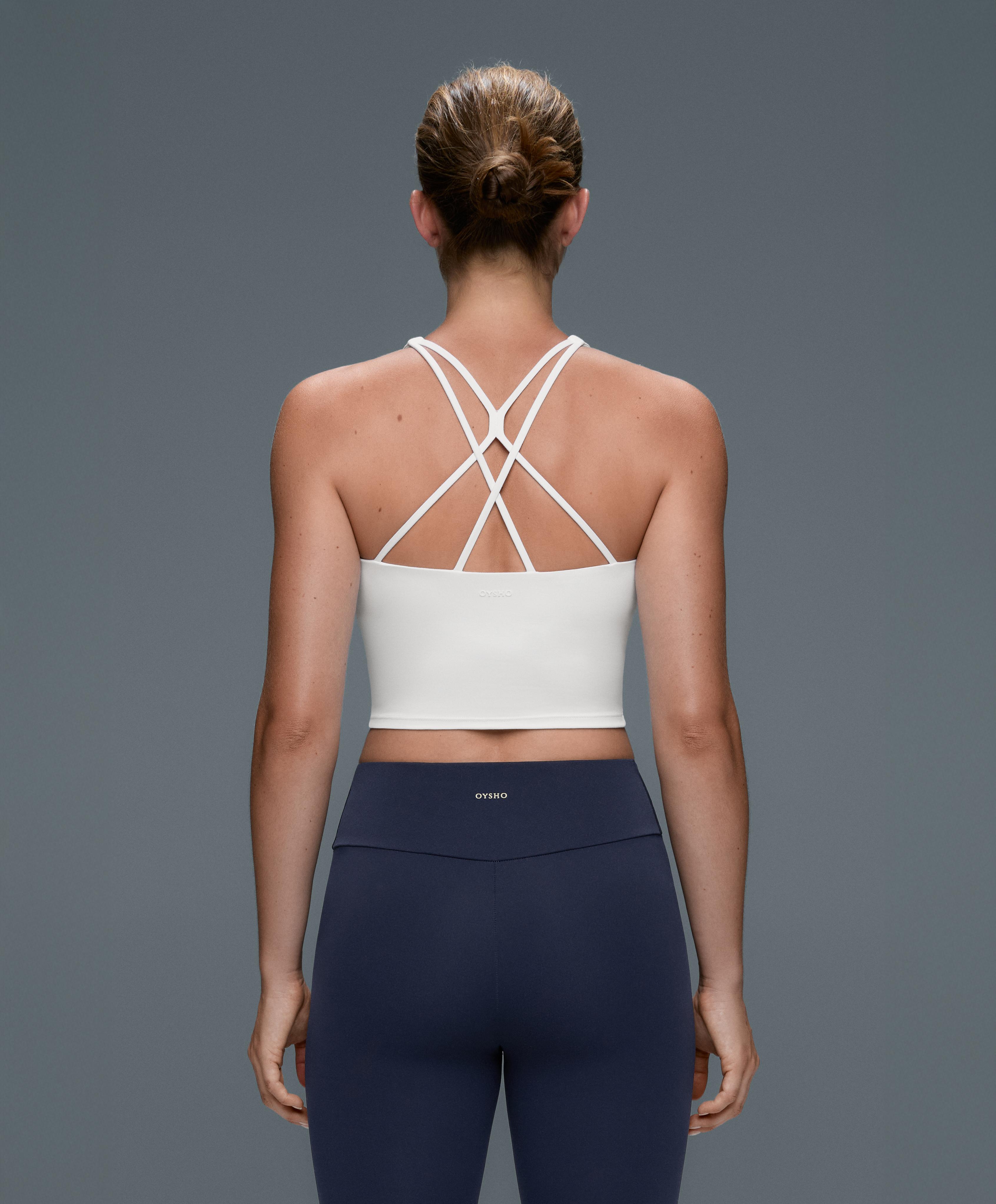 Comfortlux strappy tank top with cups — WHITE 