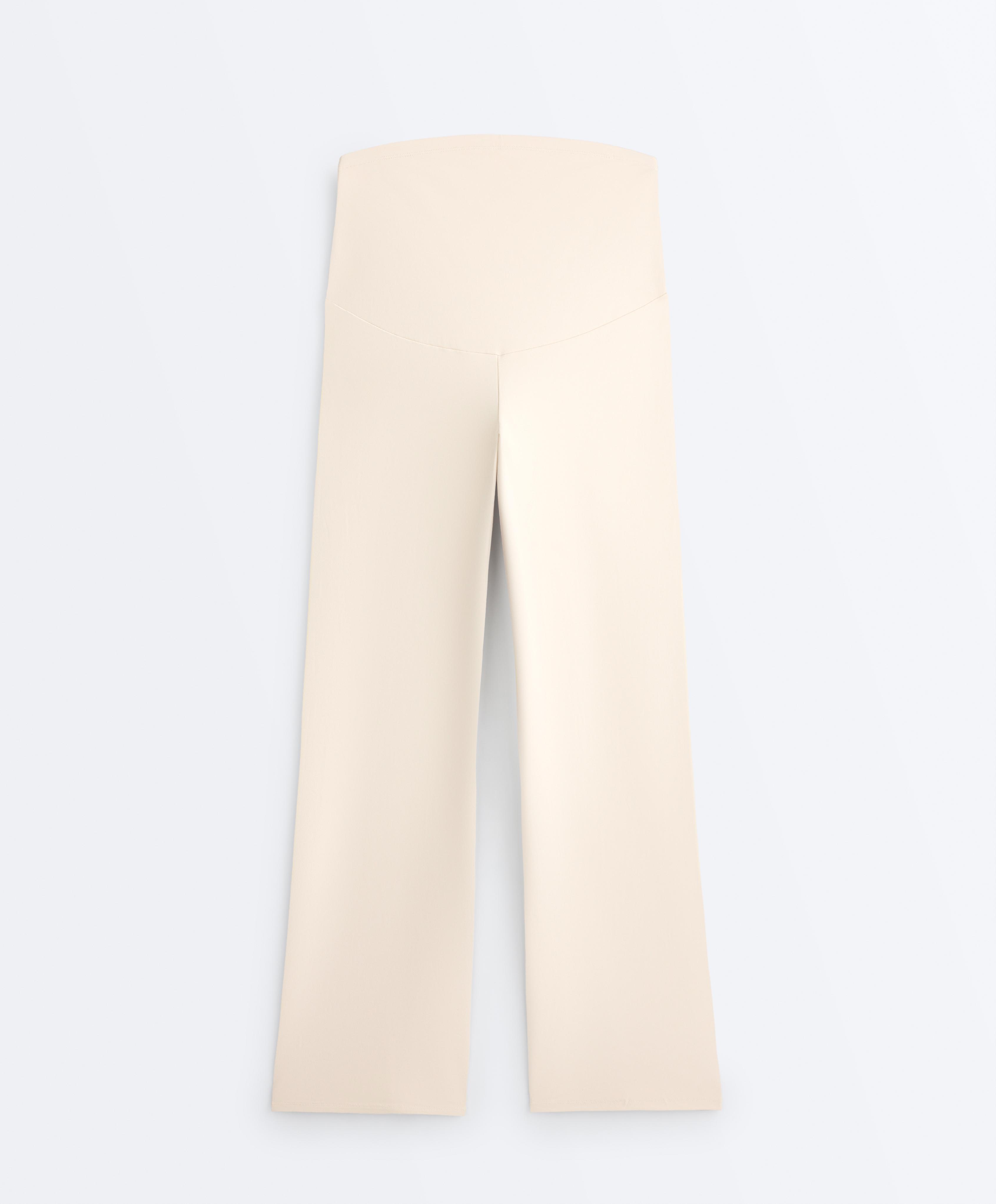 Comfortlux maternity straight-leg trousers — PALE BEIGE