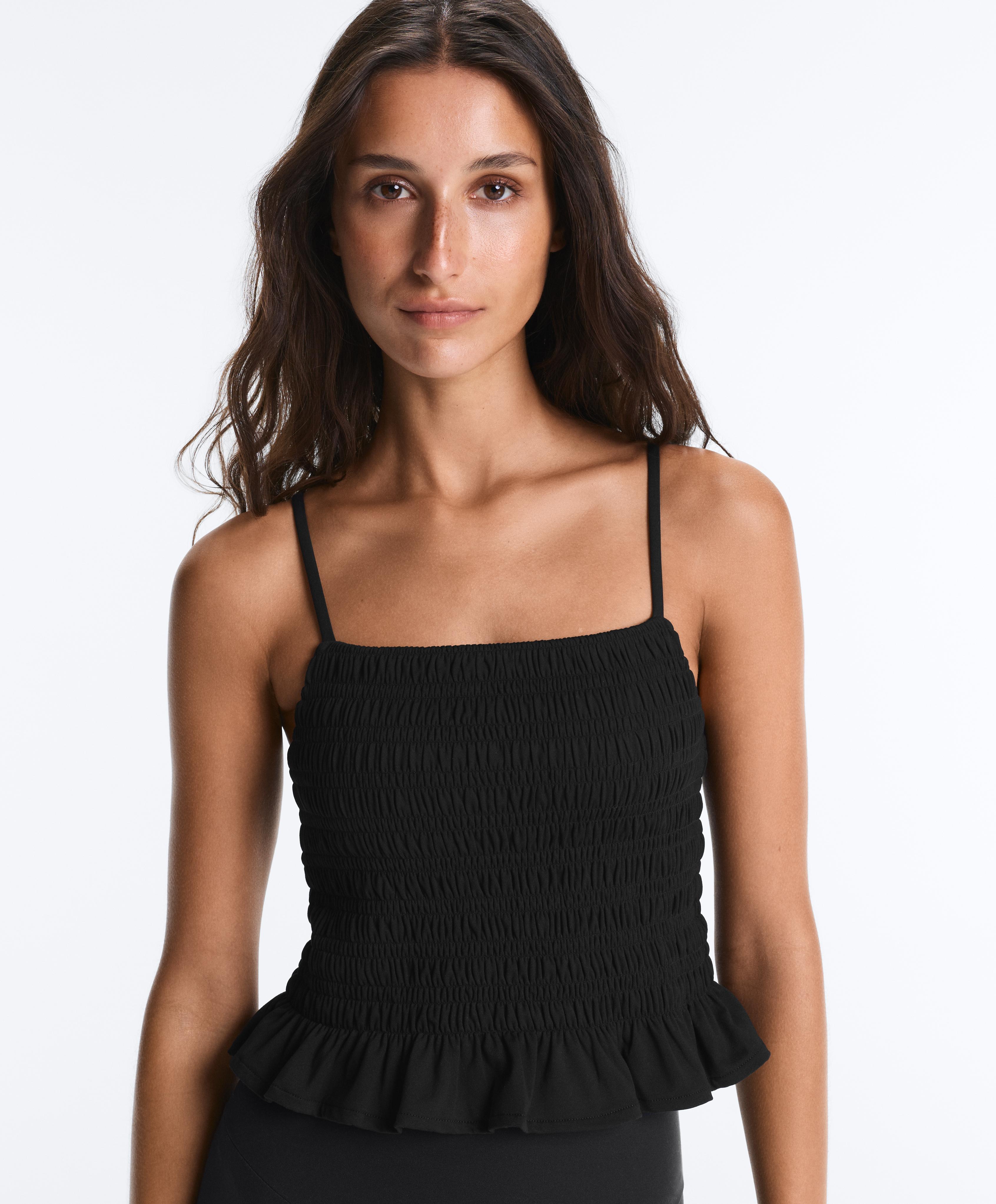 Comfortlux smock tank top — BLACK