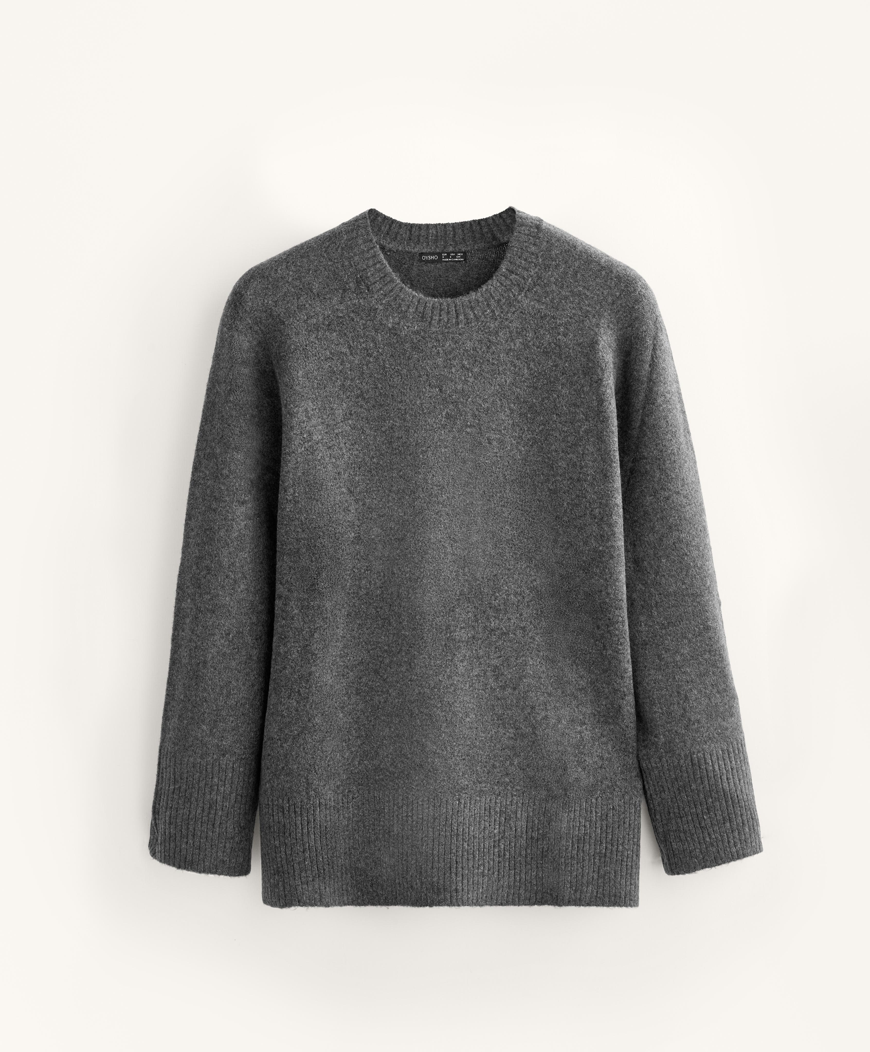 เสื้อเจอร์ซีย์ผ้าถักเนื้อนุ่มคอกลม