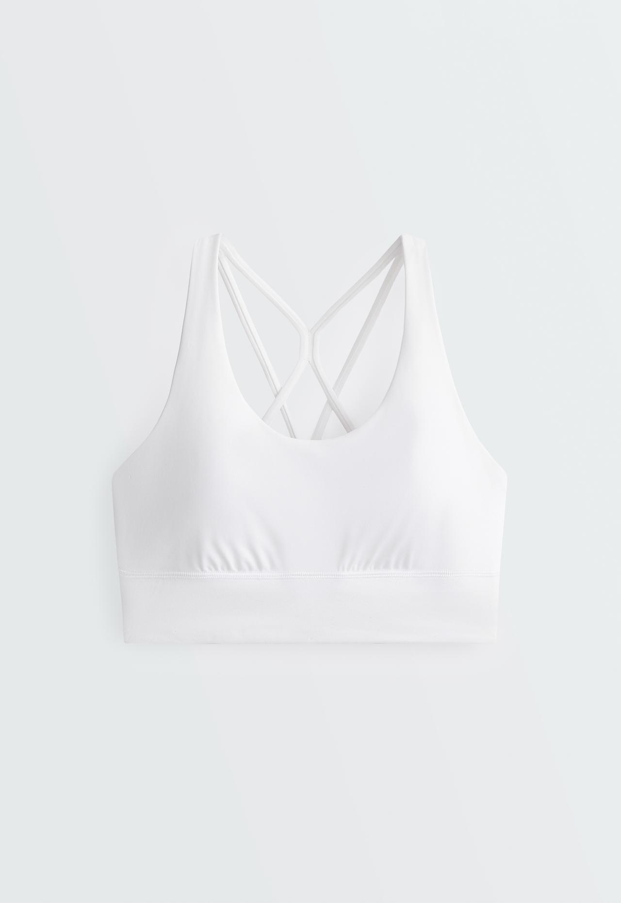Medium support Comfortlux sports bra with cup — WHITE 