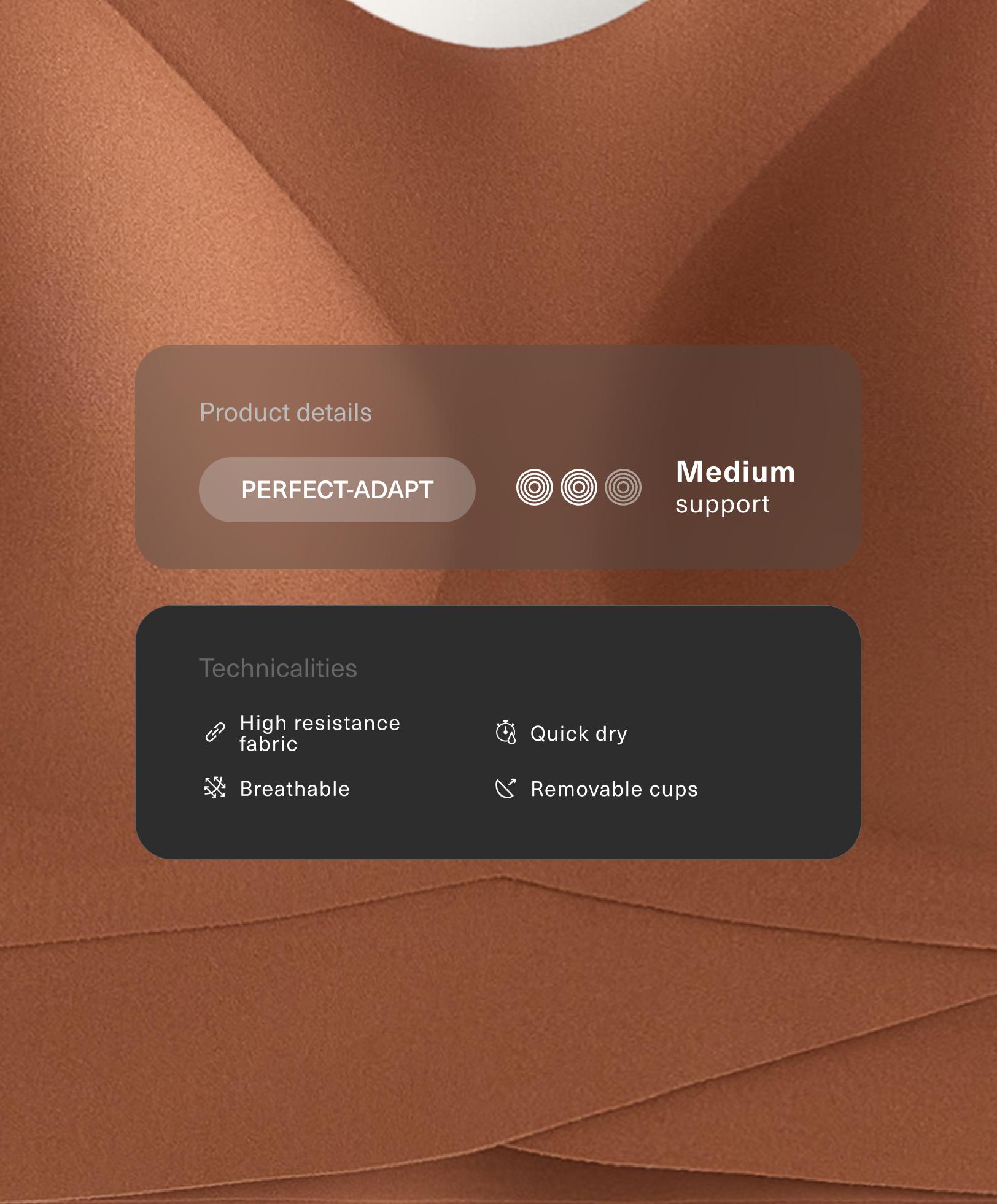 Brassière de sport Perfect-adapt à maintien moyen et bonnets