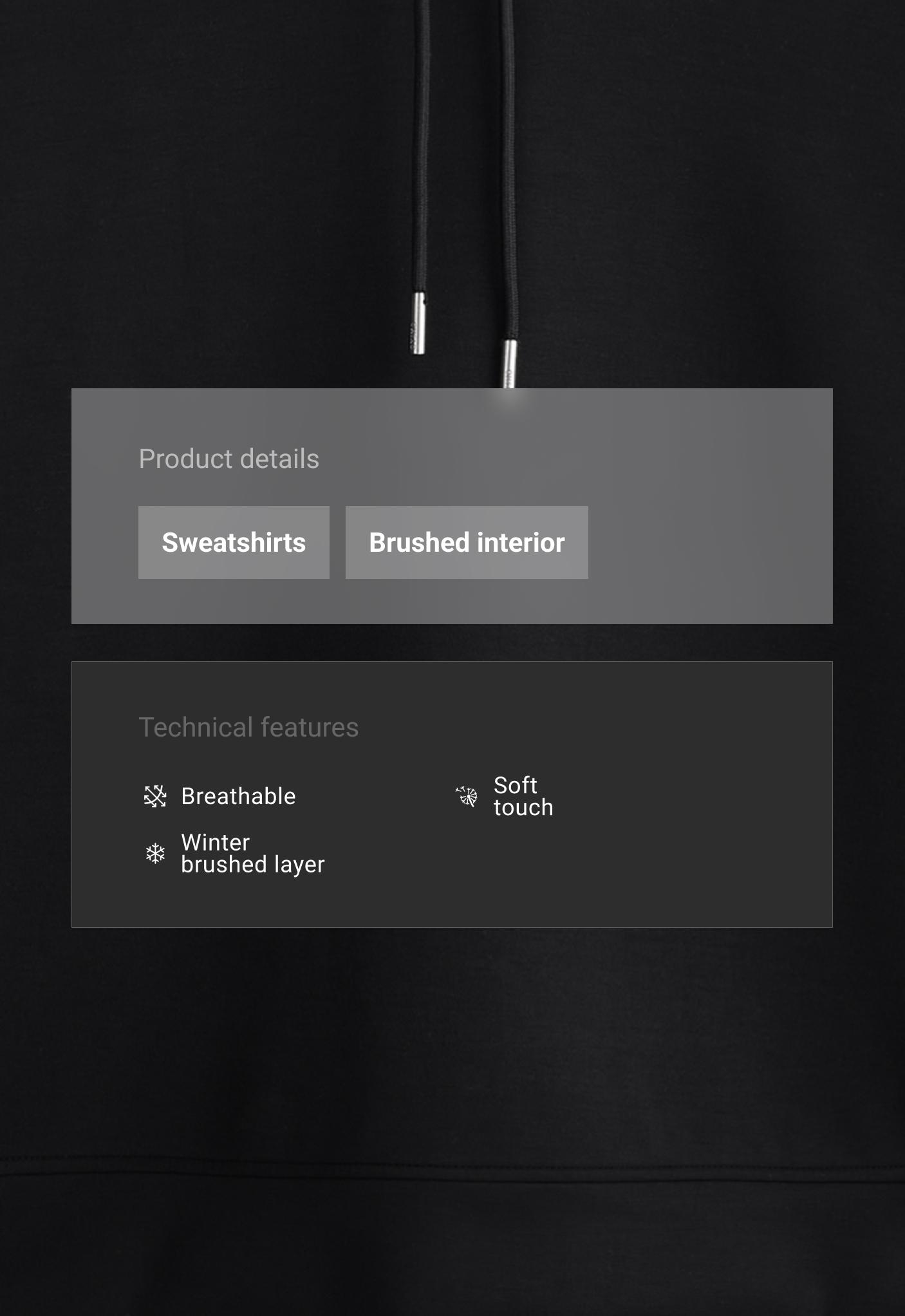 Boxy-Sweatshirt mit Modal brushed