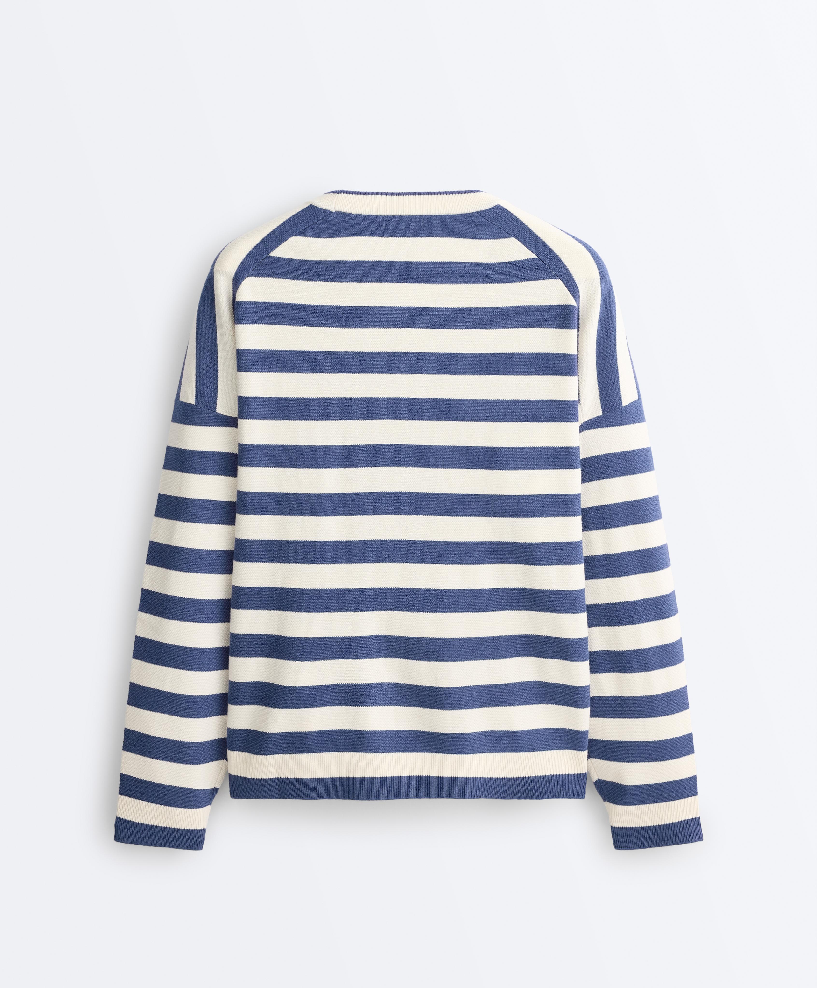 Striped knit jumper — PALE ECRU