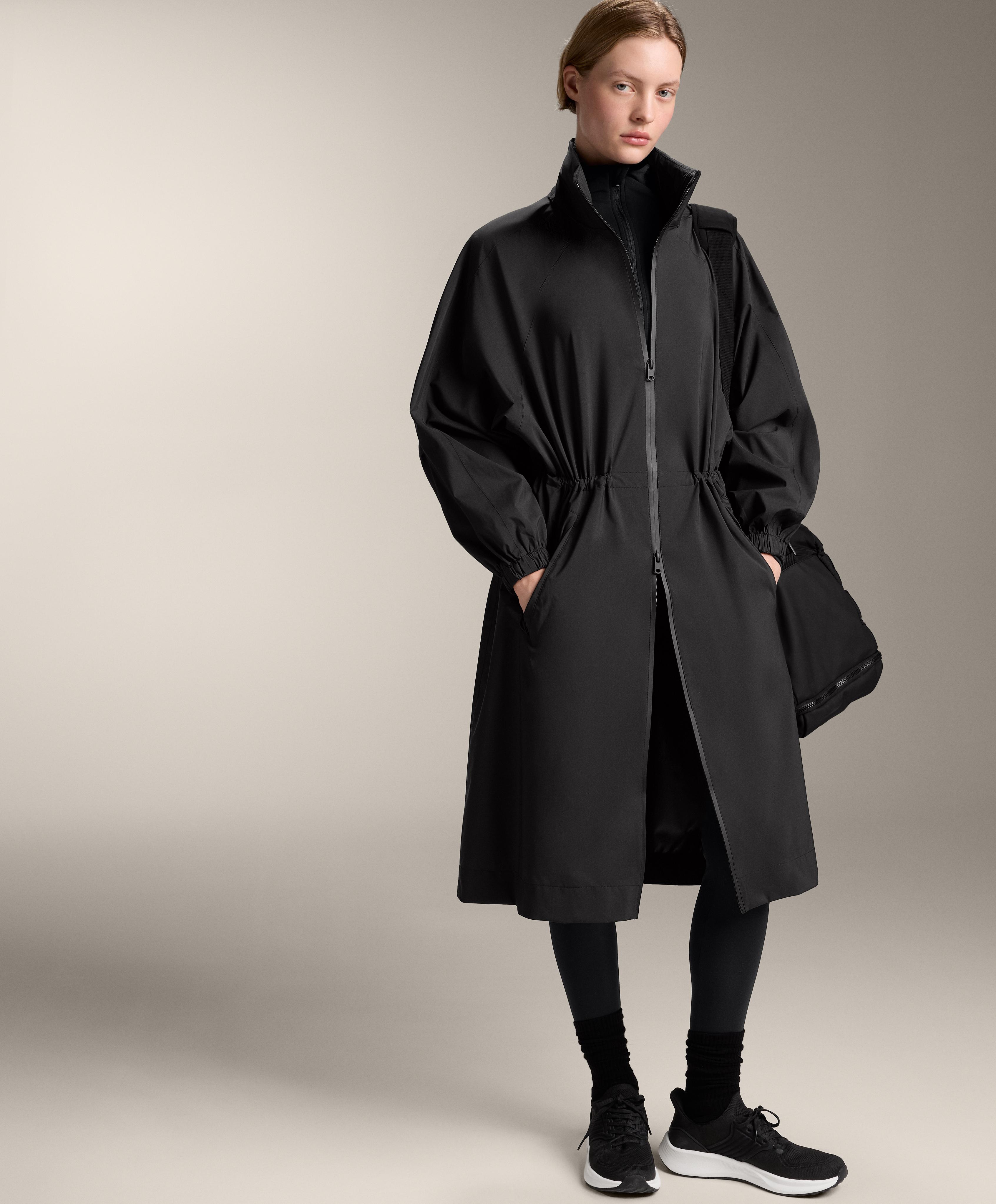 Long packable super extra lightweight 10k waterproof jacket