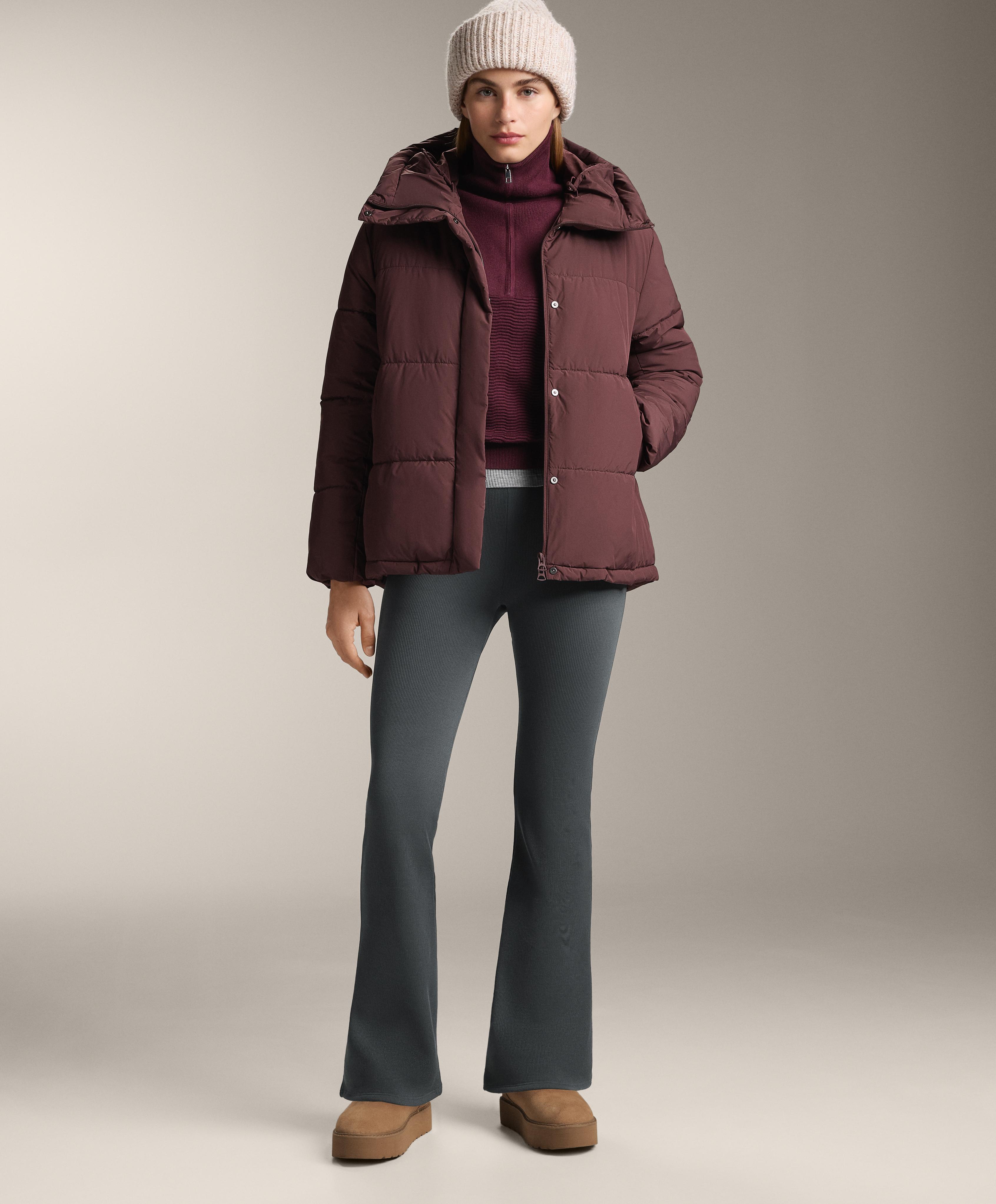 Super high rise seamless extra warm rib 70cm flare trousers Super high rise seamless extra warm rib 70cm flare trousers