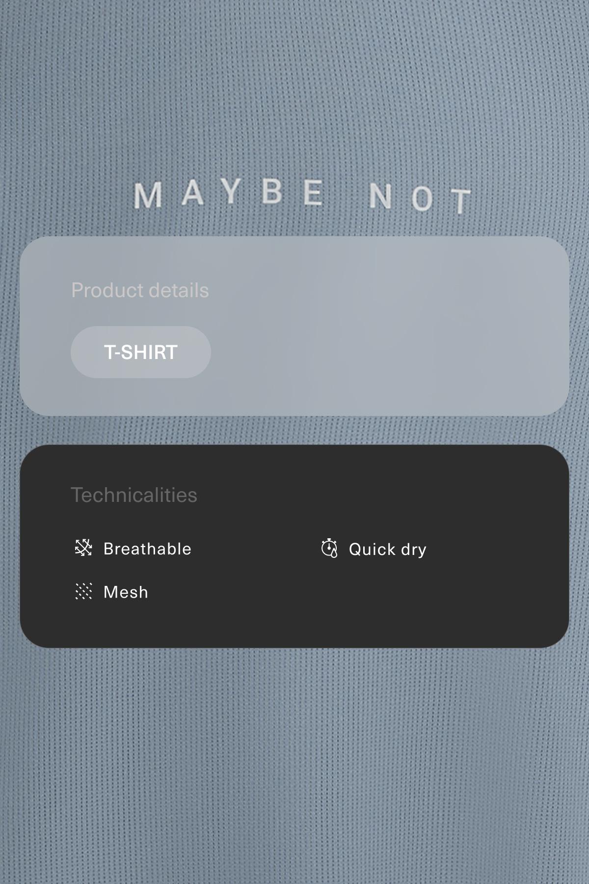 Long-sleeved technical T-shirt with text — MID GREY-BLUE