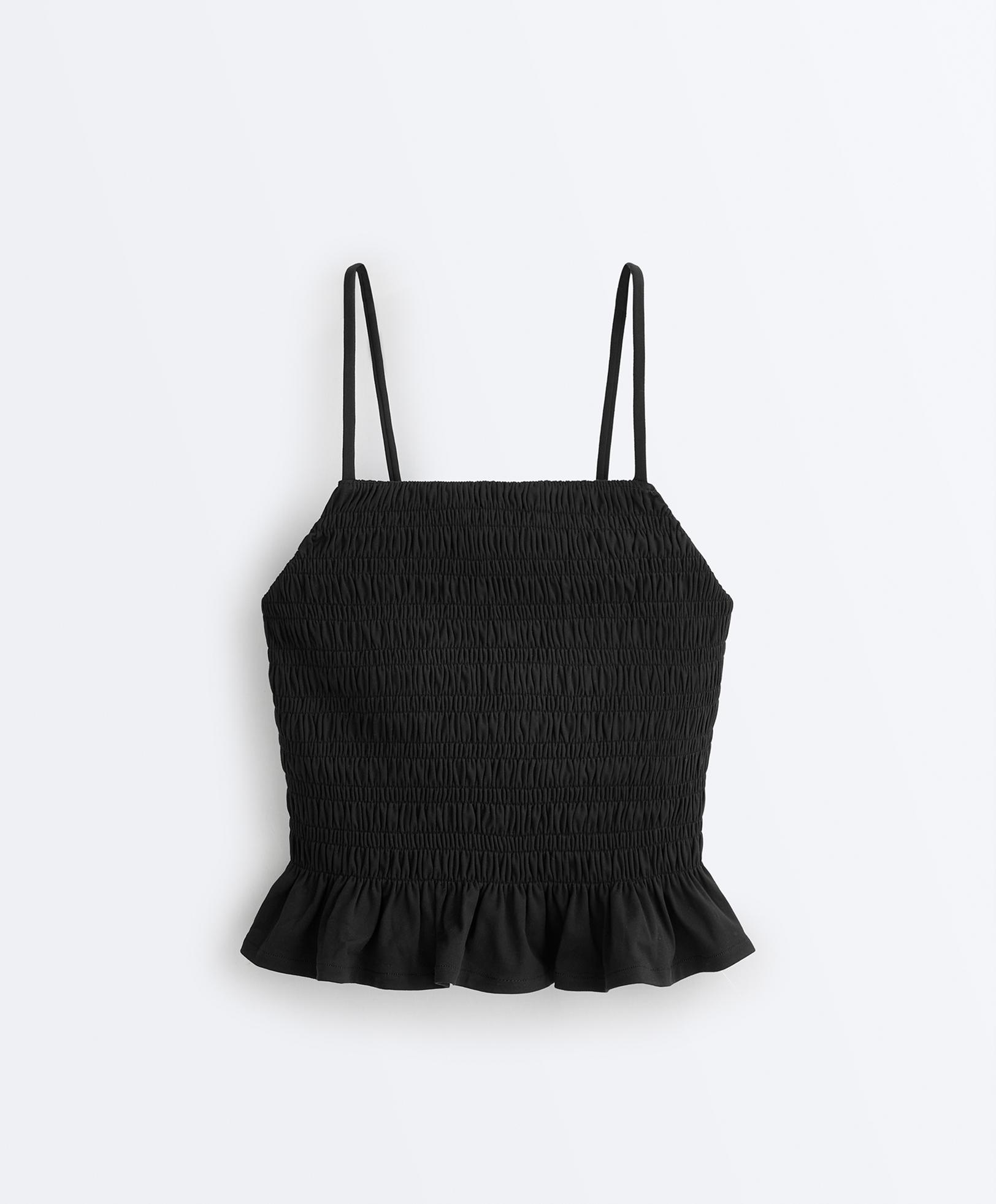 Comfortlux smock tank top — BLACK