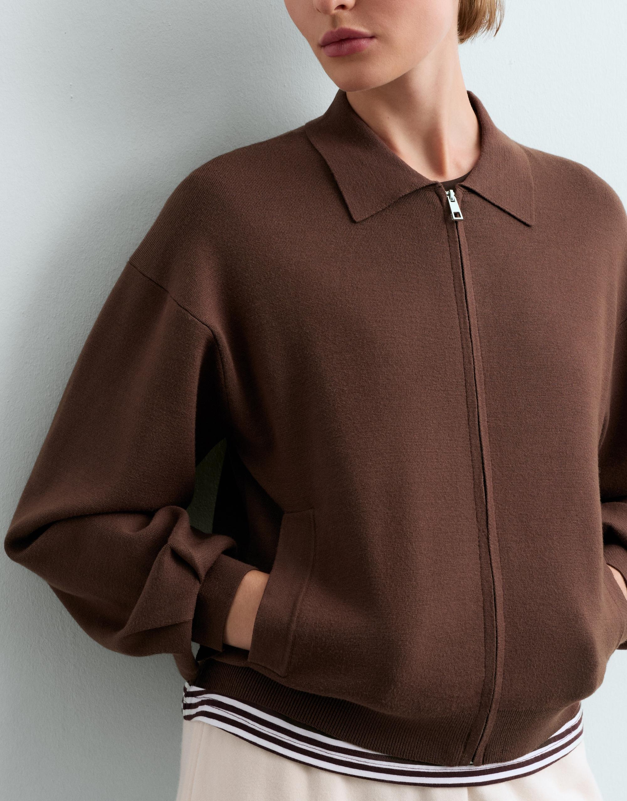 Knit polo jacket — COCOA