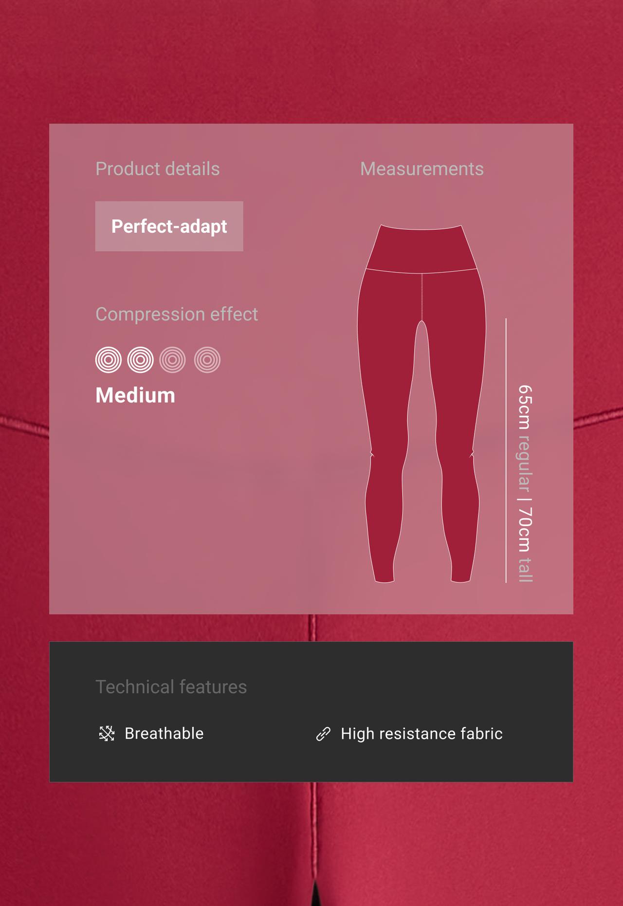Perfect-adapt high-rise ankle-length leggings — PINK