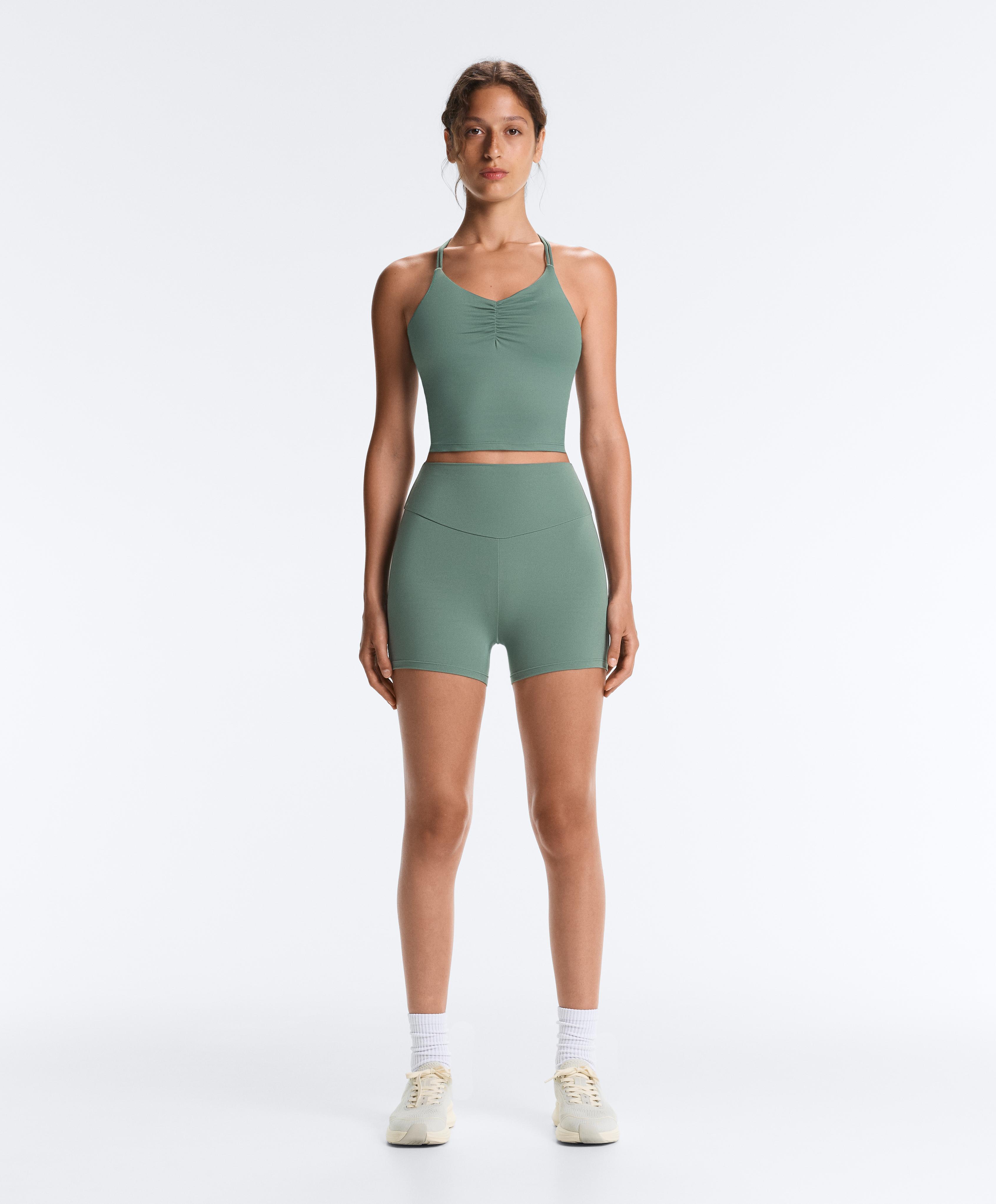 Comfortlux crossover strap tank top — GREEN