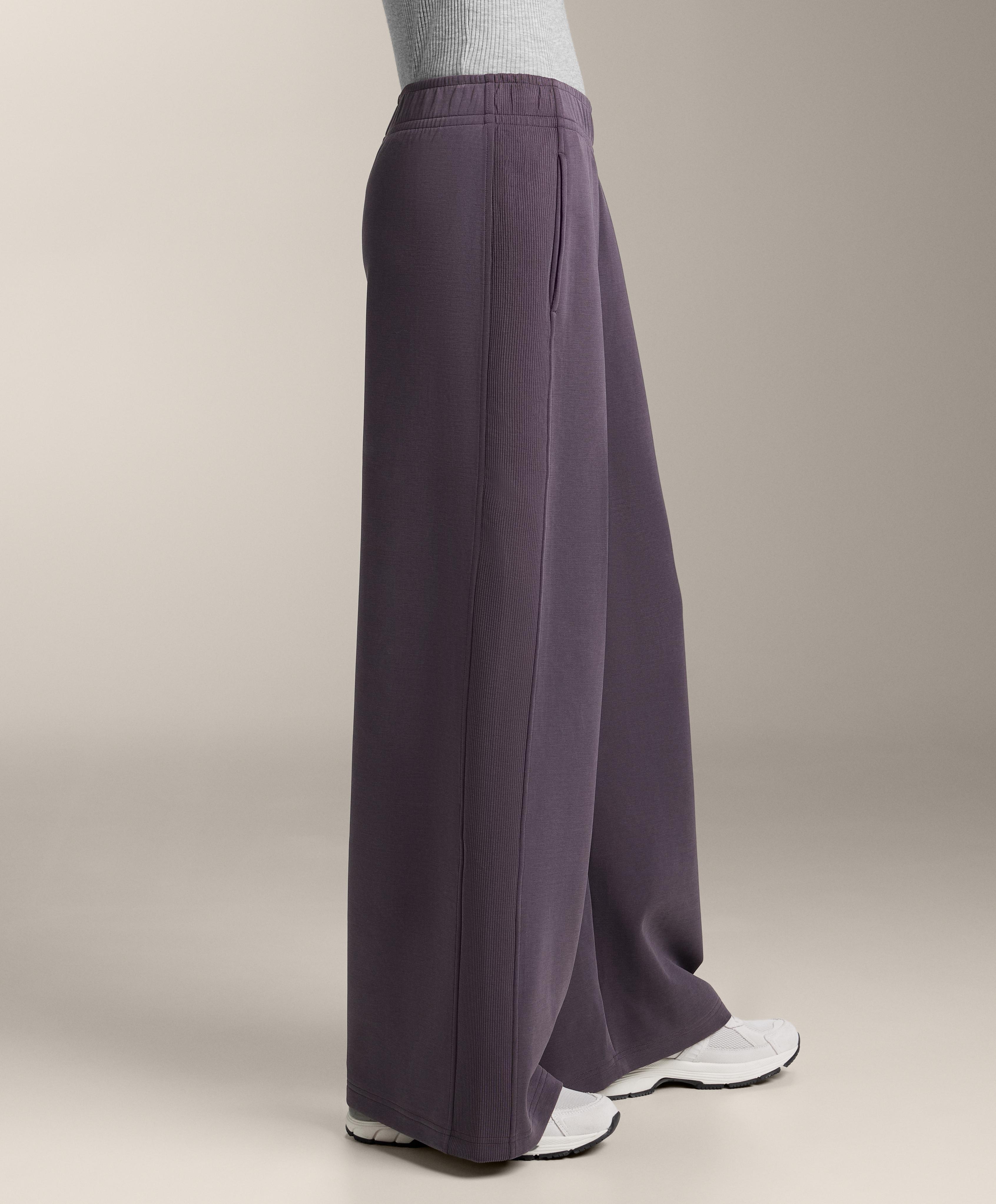 Pantalon droit rib en modal brushed