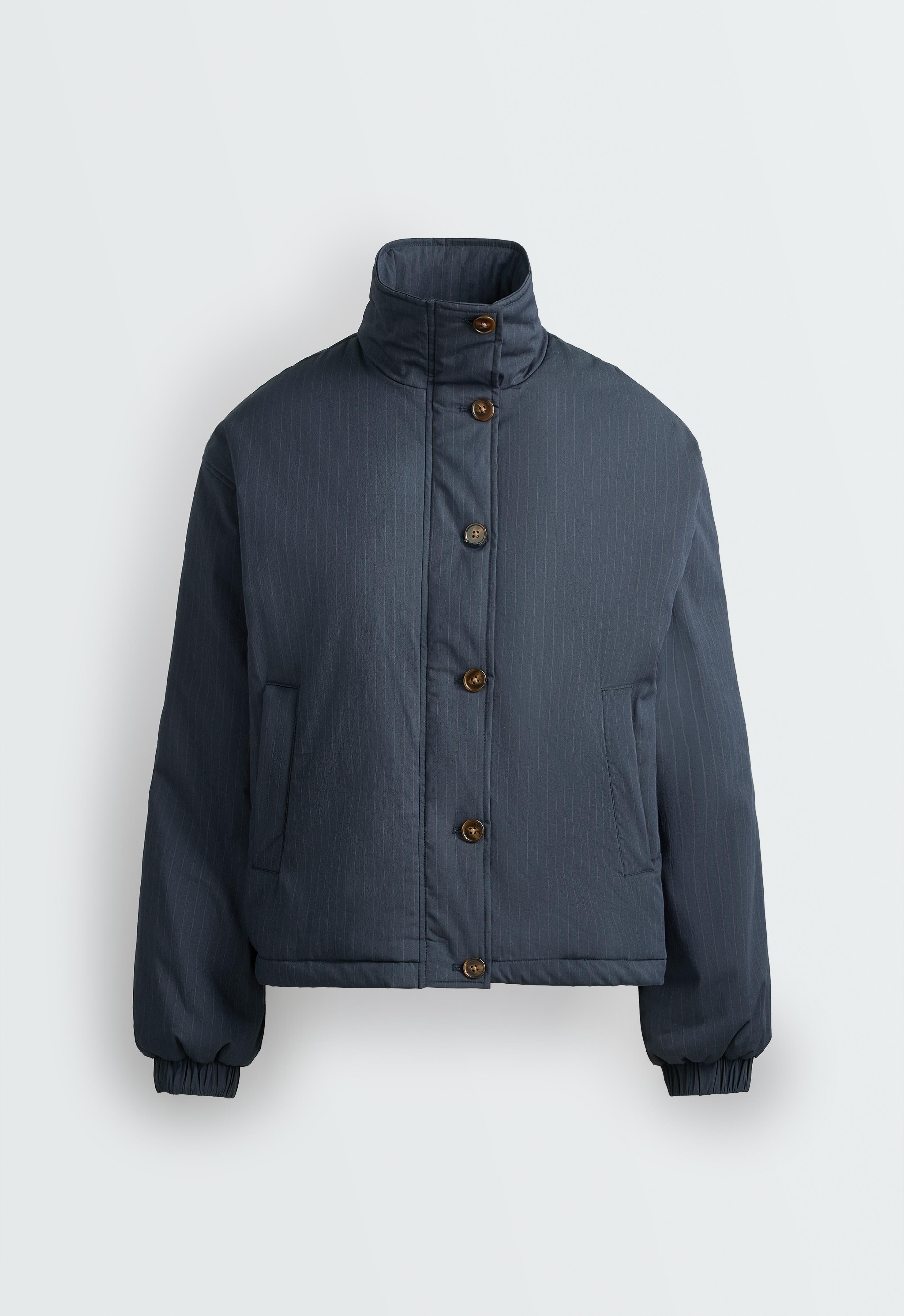 FELLEX® AEROGEL A-line canvas padded jacket — MAUVE-BLUE