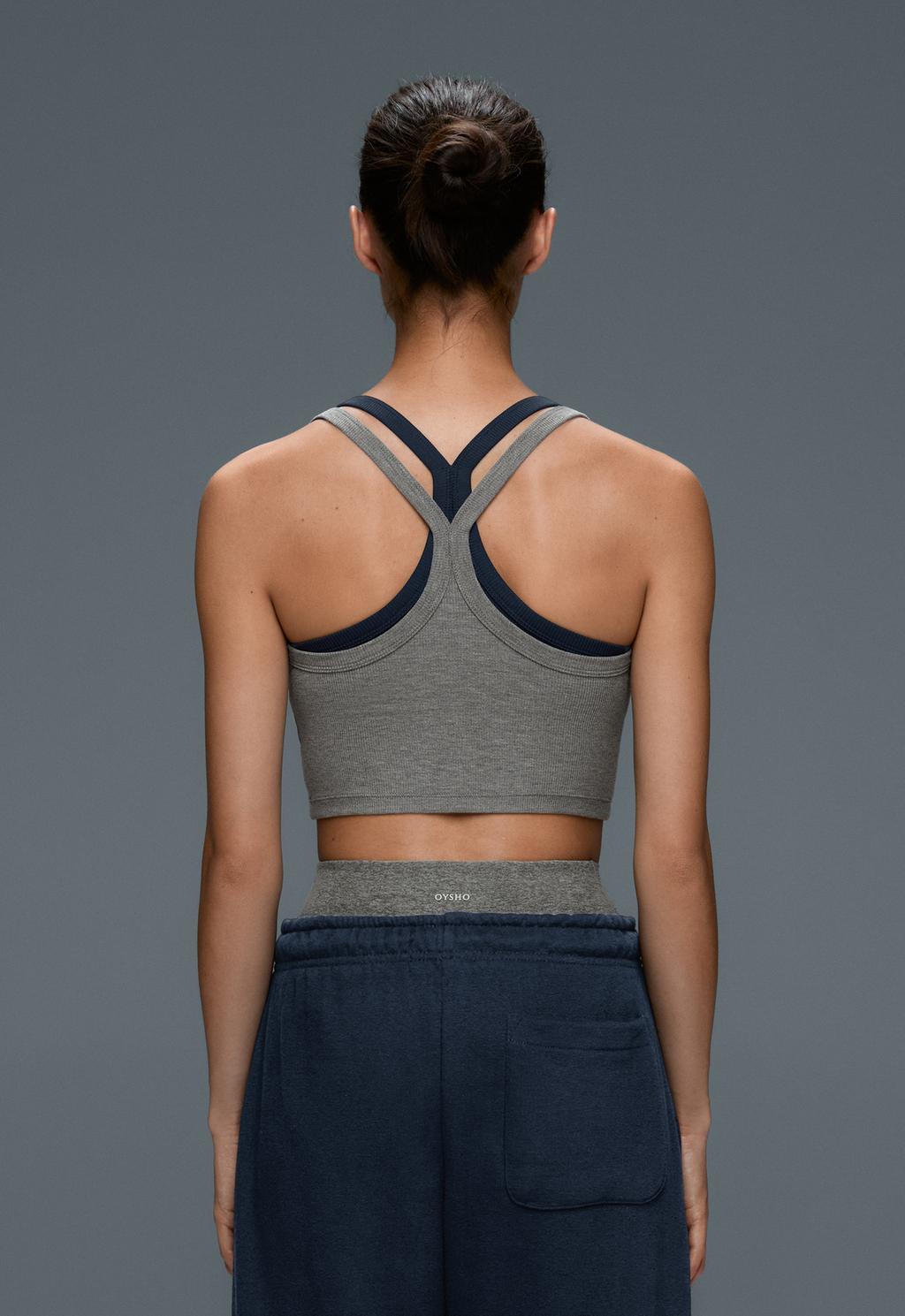 Oysho Rib marl atlet / Top overlay
