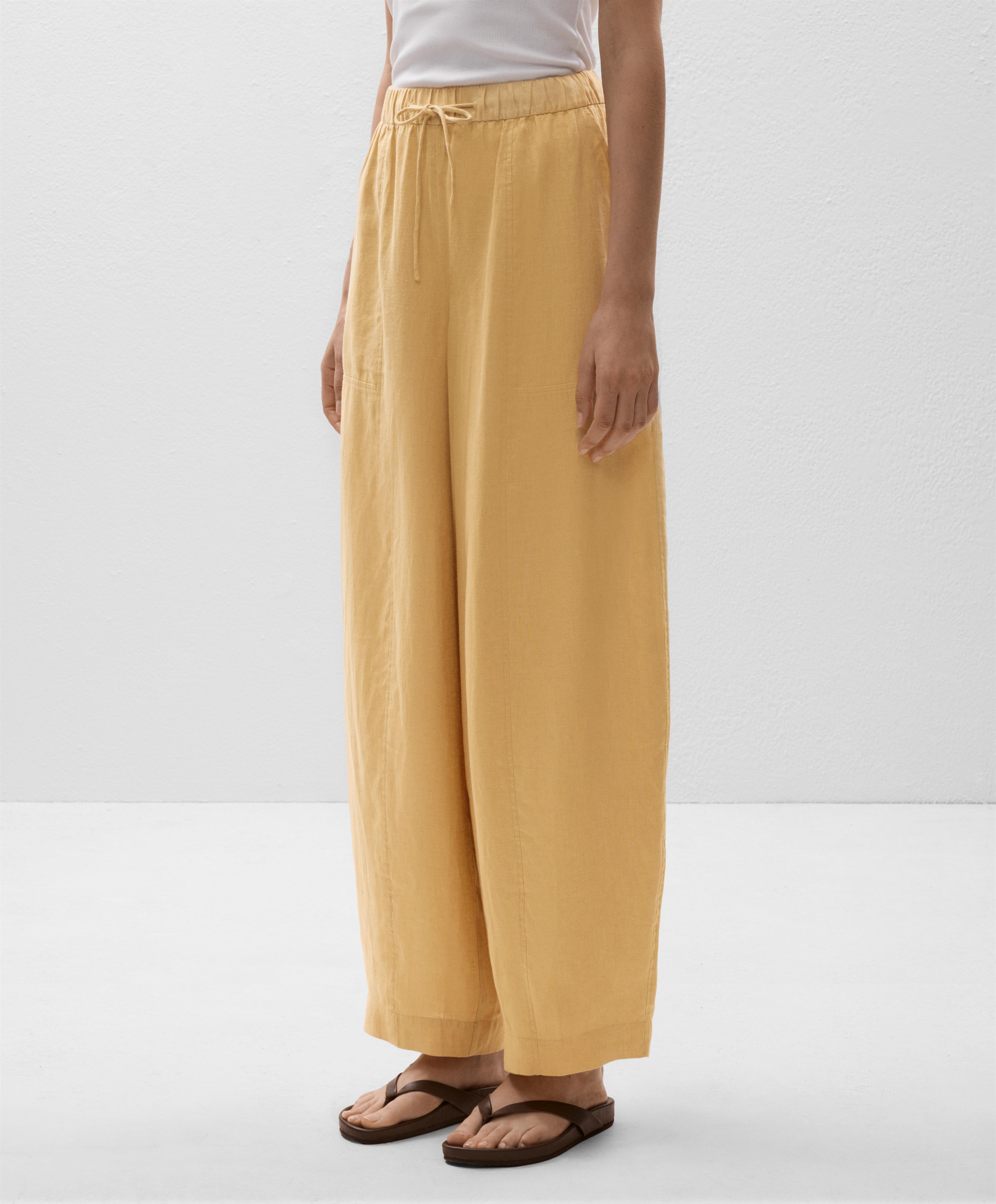 100% Linen Barrel Leg Trousers 100% Linen Barrel Leg Trousers
