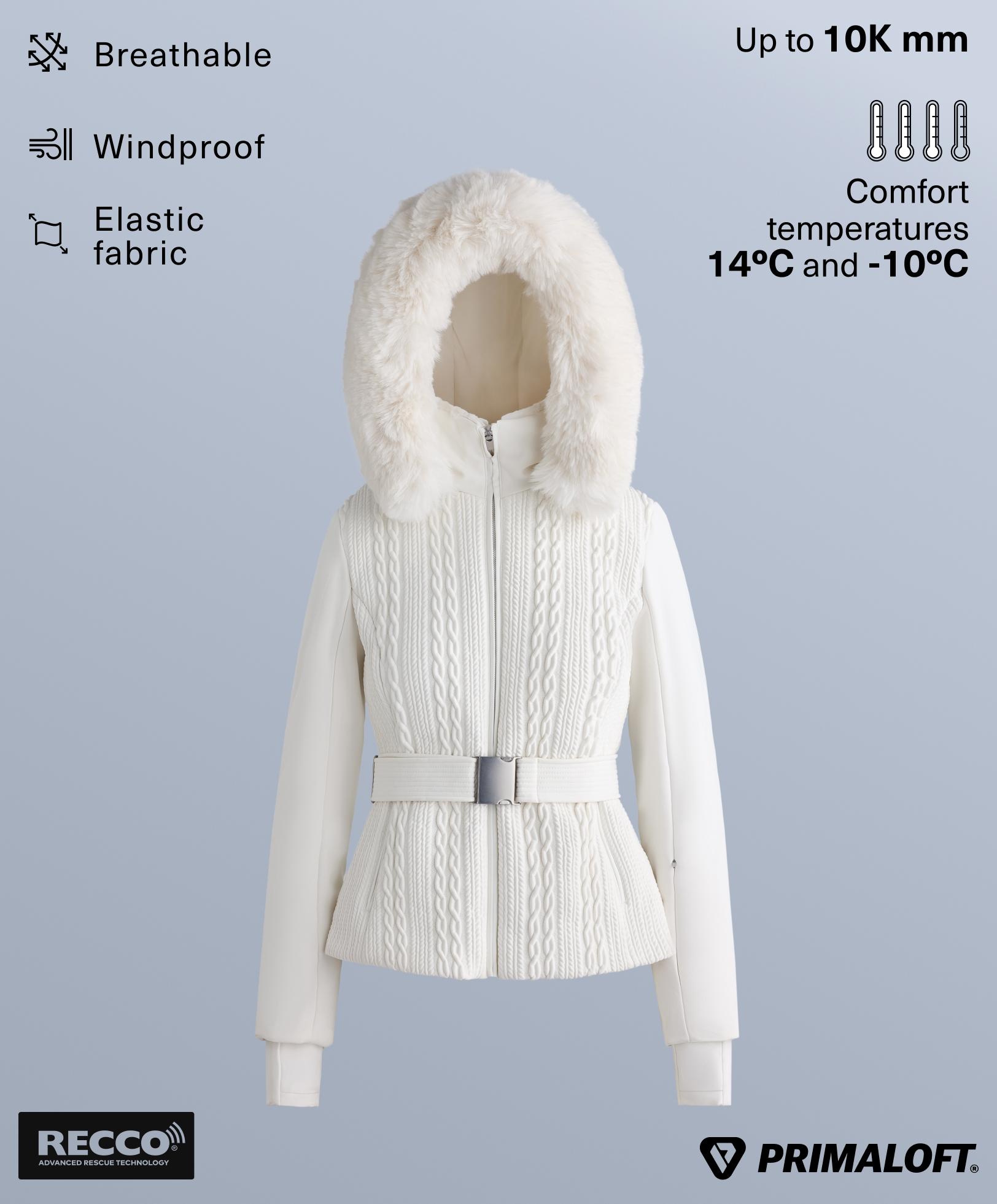 Primaloft® SKI super-slim fit water-resistant jacket — WHITE