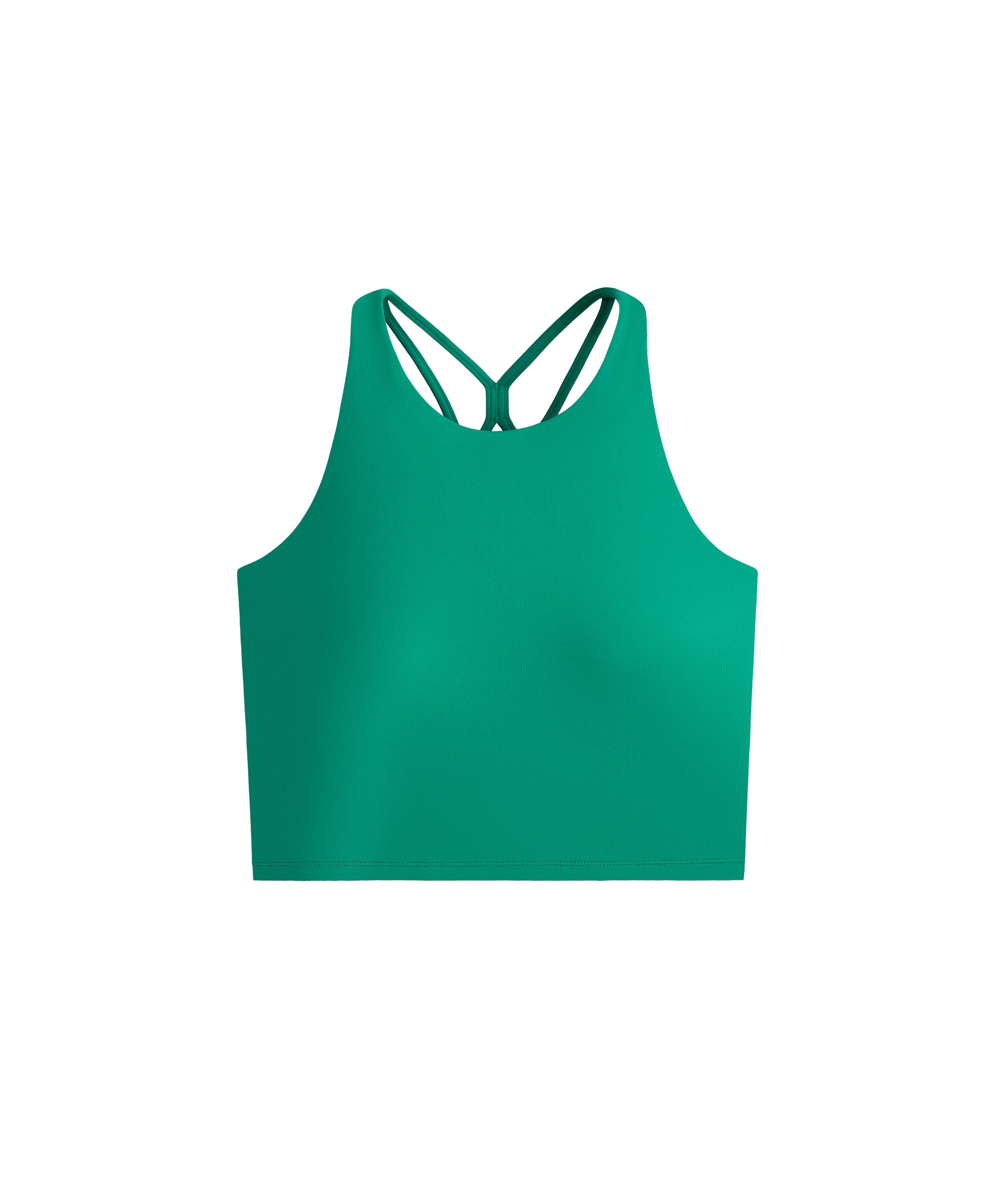 Comfortlux strappy tank top with cups — EMERALD GREEN