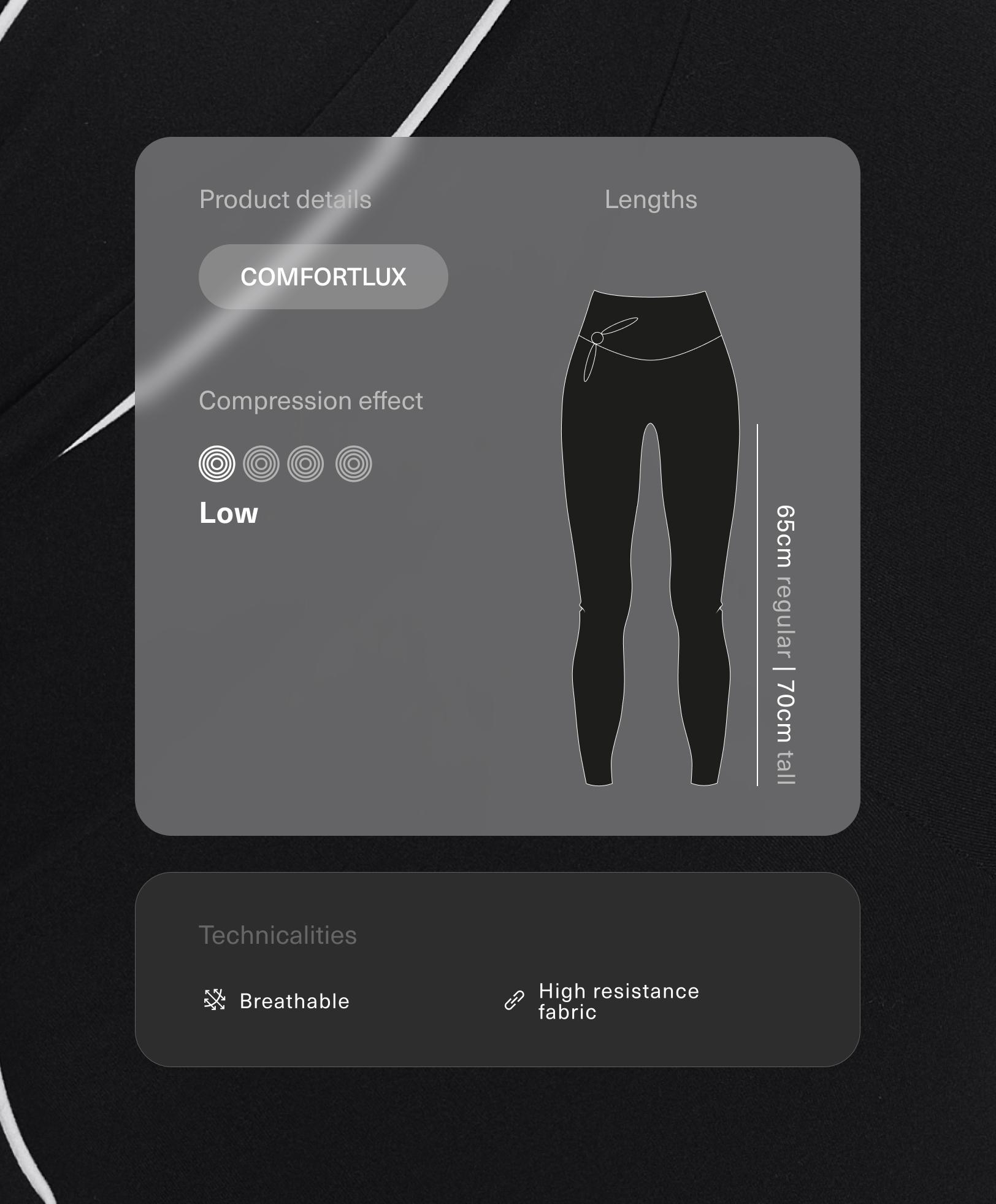 لغينغ للكاحل بخصر عالٍ Comfortlux بفيونكة