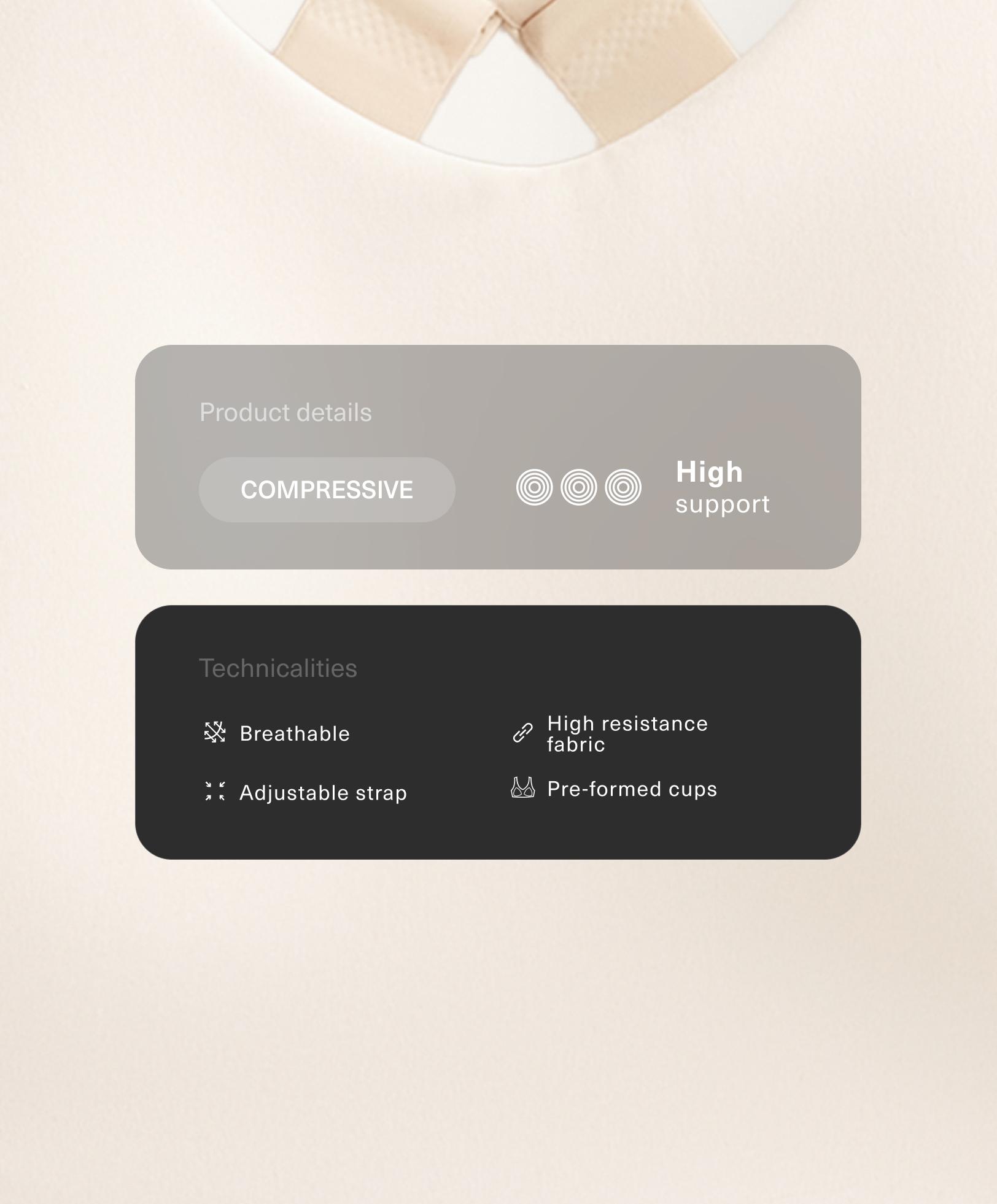 Compressive αθλητικό σουτιέν χιαστί πλάτη υψηλής στήριξης - Εκπτώσεις Compressive αθλητικό σουτιέν χιαστί πλάτη υψηλής στήριξης - Εκπτώσεις