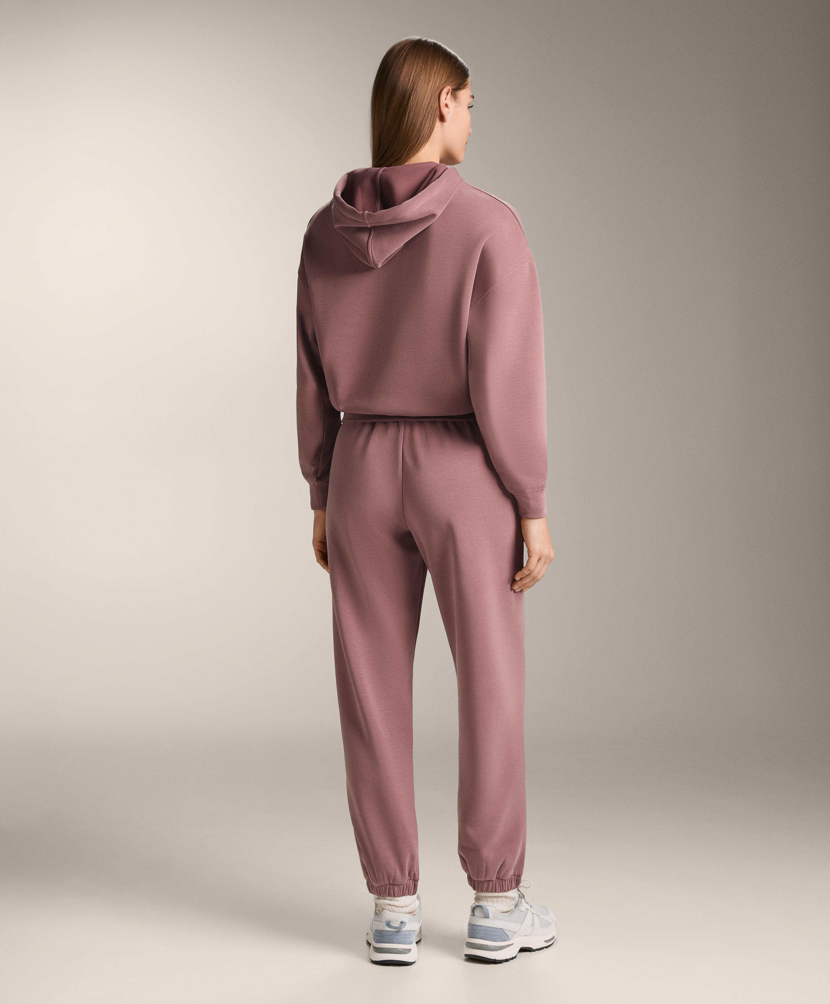 Pink brushed modal jogger total look