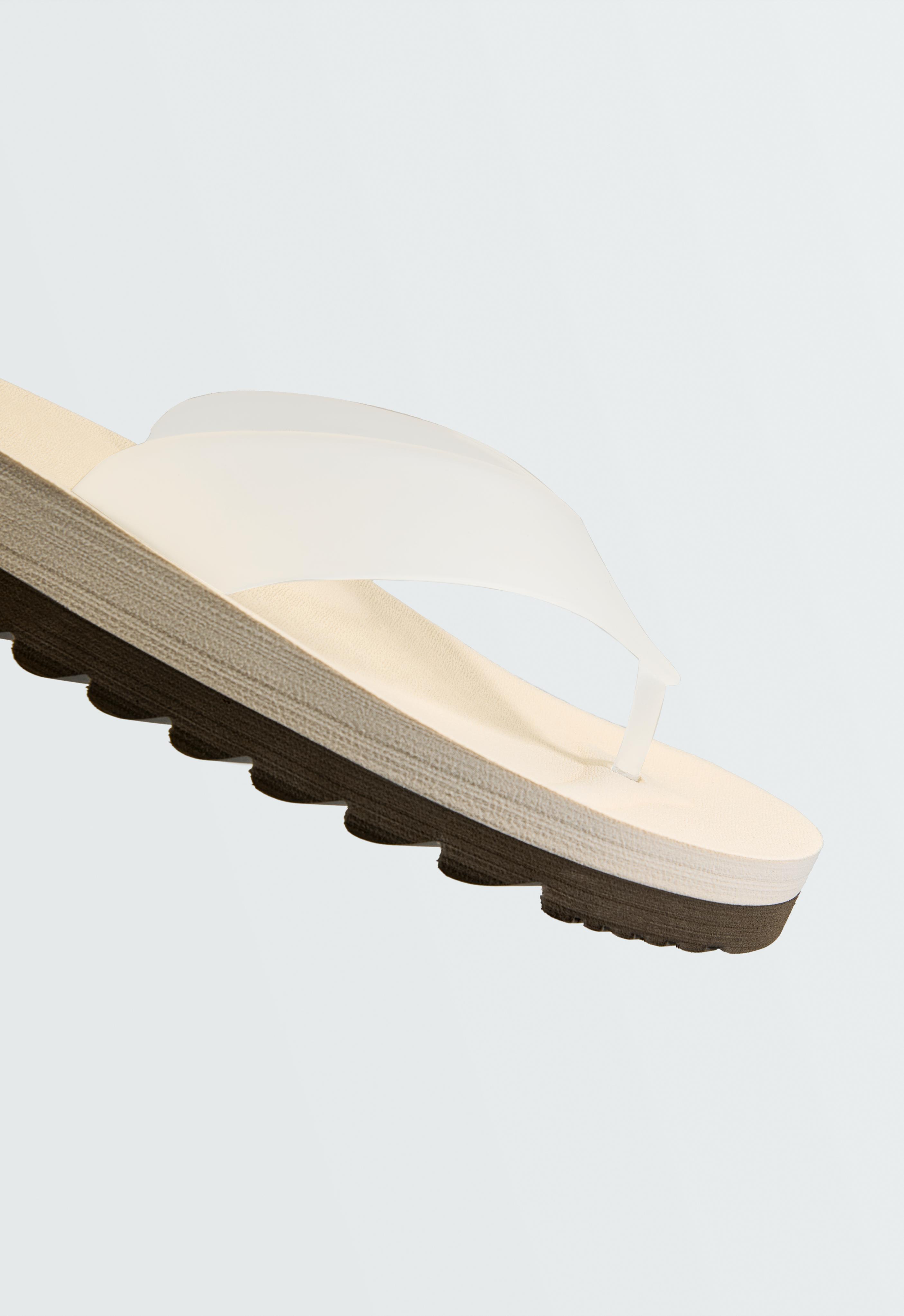 Platform beachwear sandals — ECRU