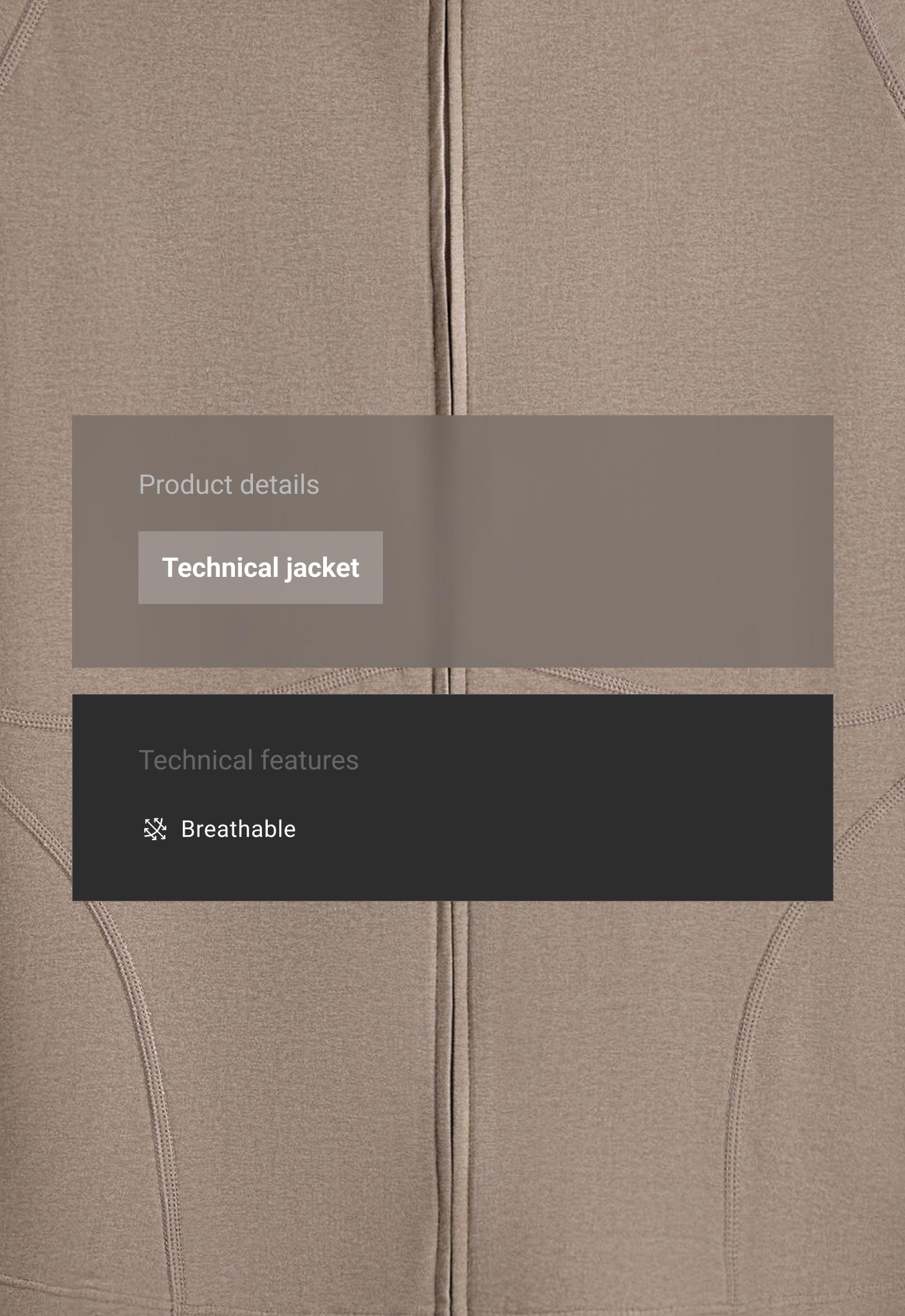 Marl seam technical jacket
