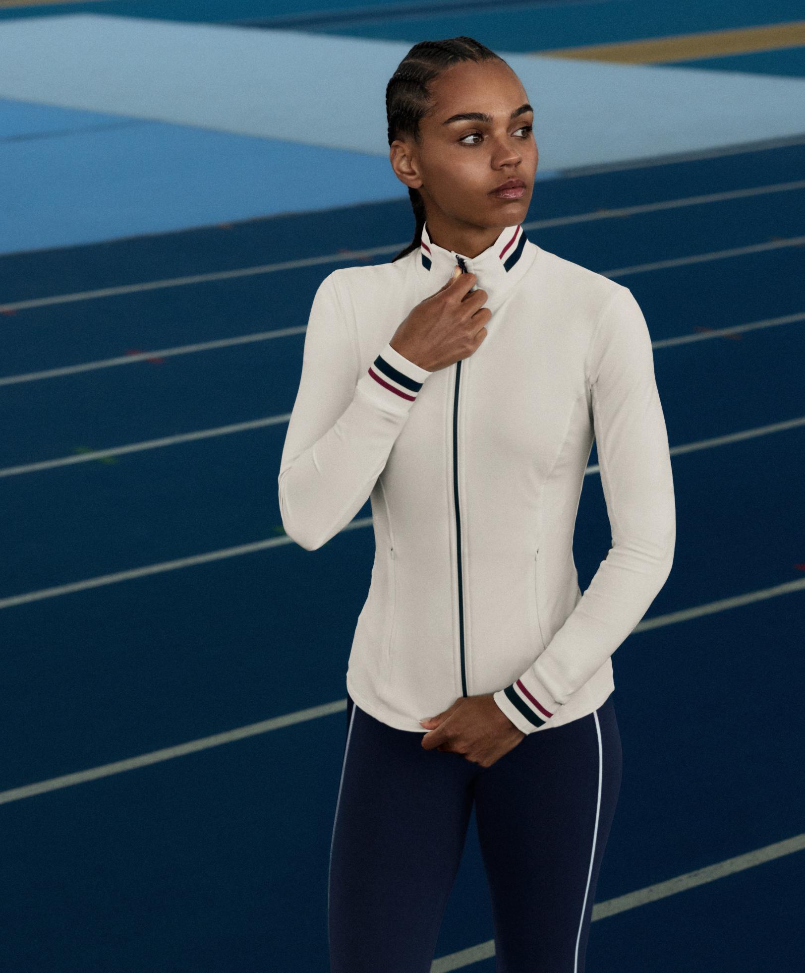 Light warm technical rubber jacket — PALE ECRU