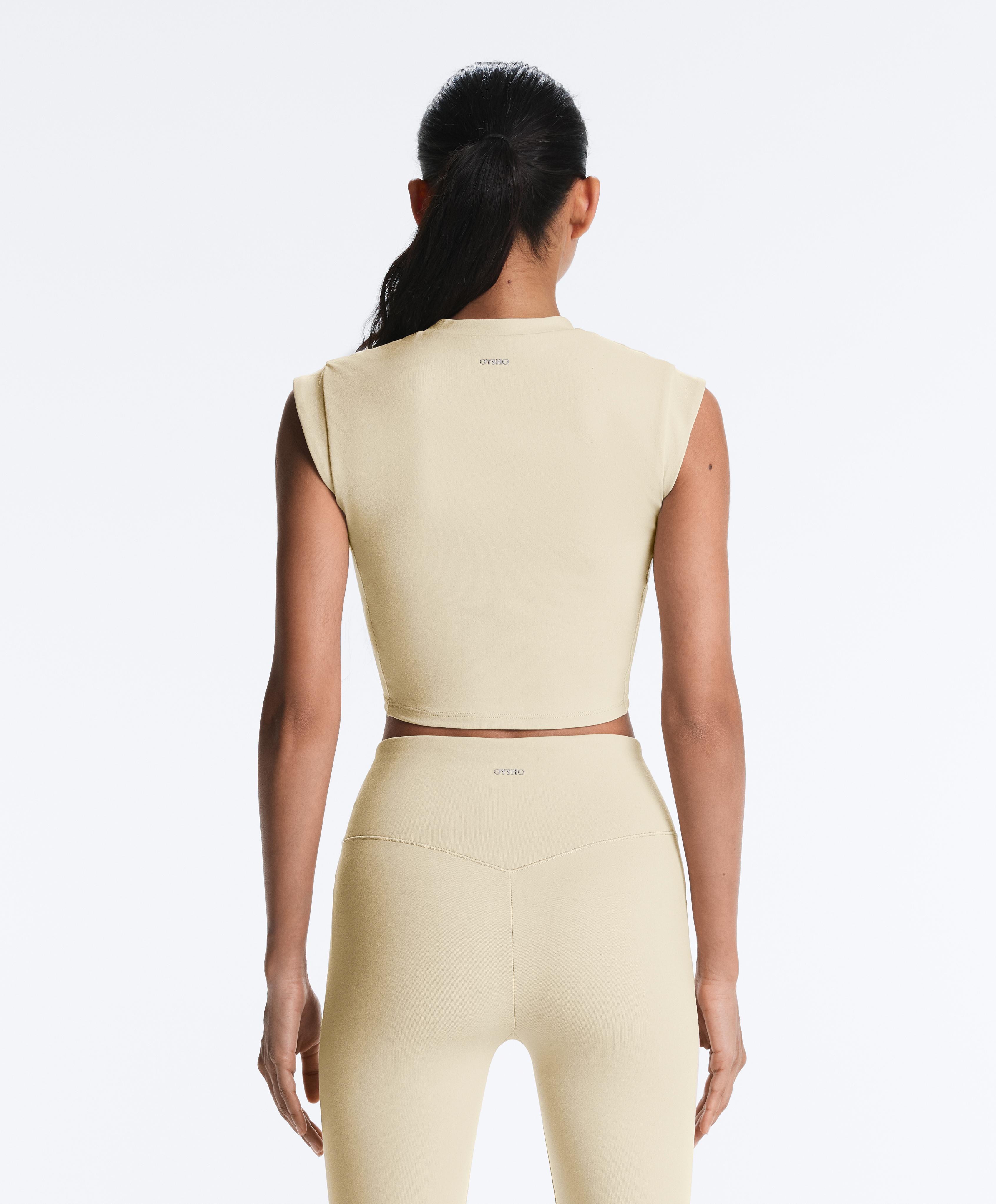 Evermove sleeveless Tank top — PALE BEIGE MELANGE