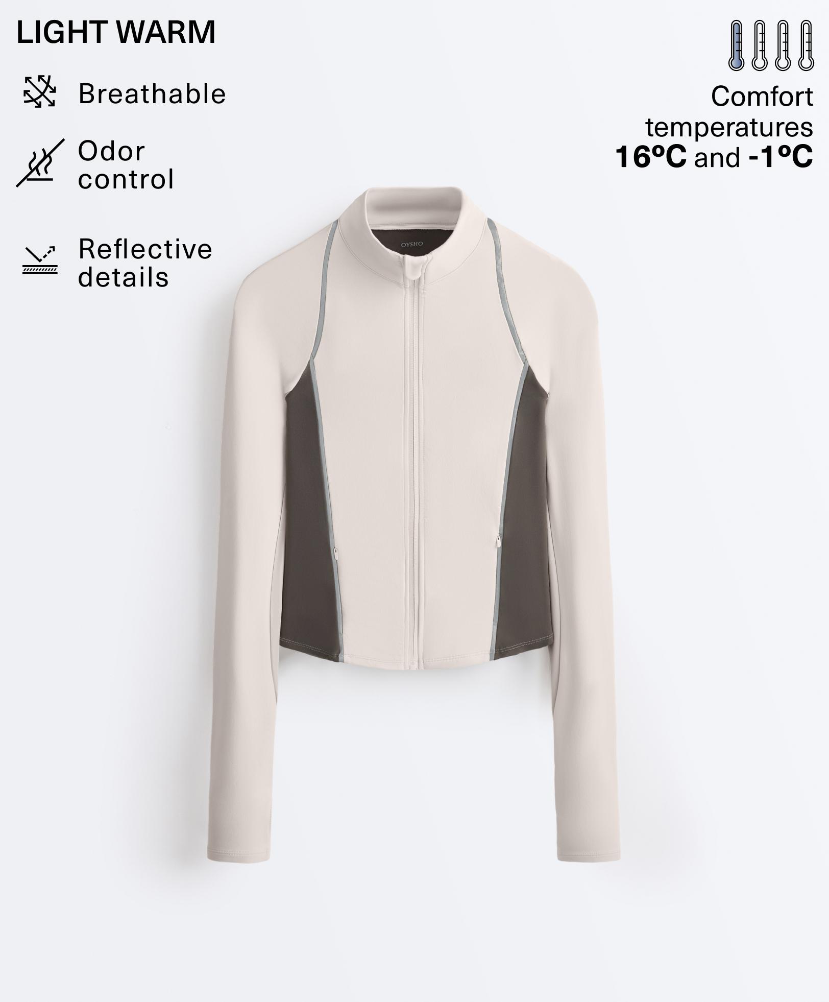 Light warm reflective technical jacket — SAND