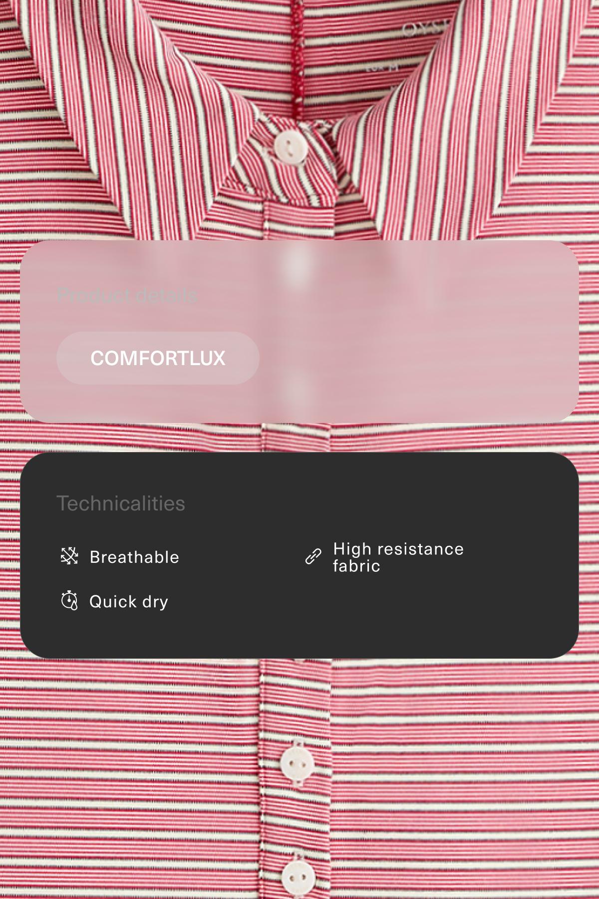 Comfortlux striped short jumpsuit — RED