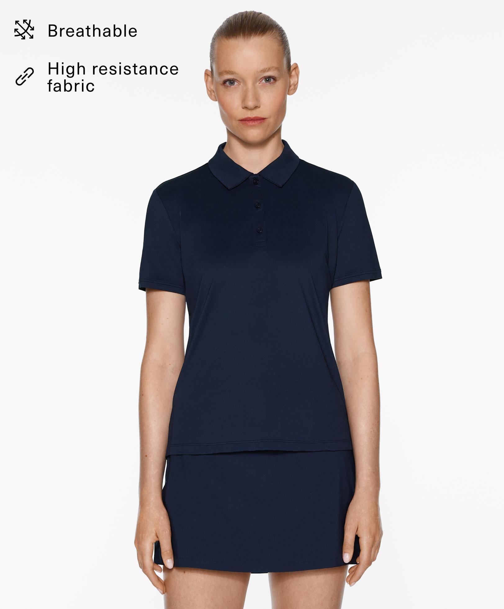 Short-sleeved technical polo shirt