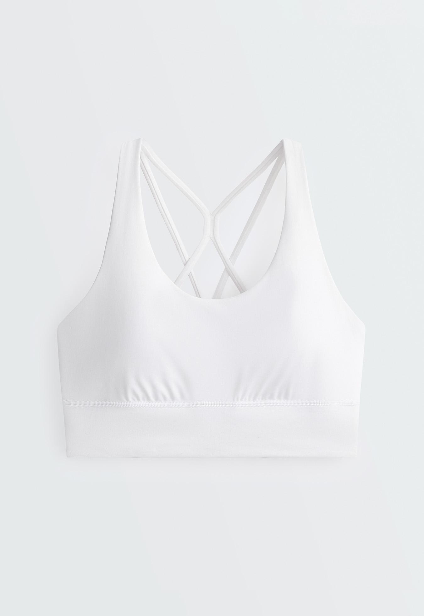 Medium-support Comfortlux sports bra with cups — WHITE 